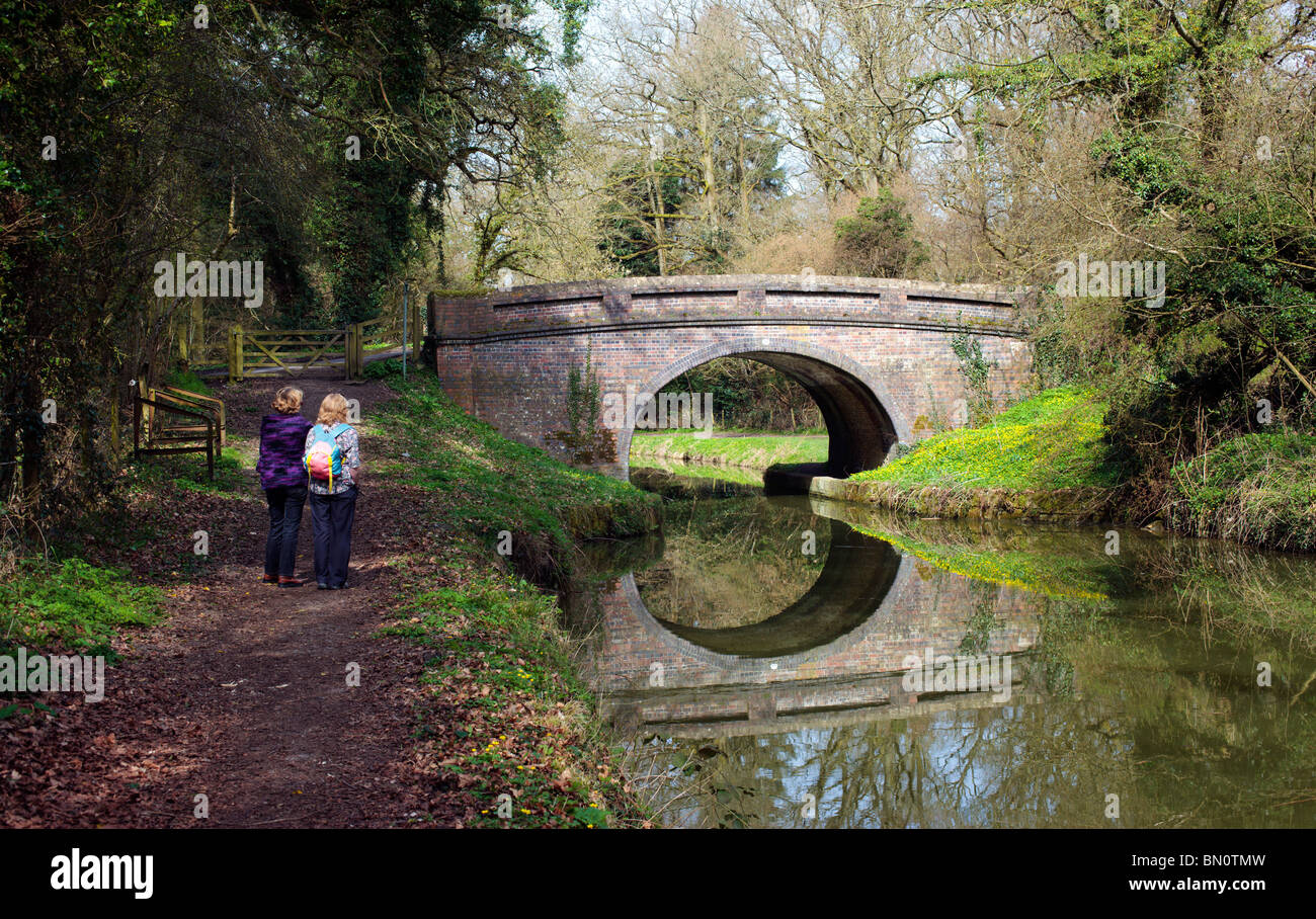 Kennet and Avon Canal from Pewsey to All Cannings Wiltshire England UK Stock Photo