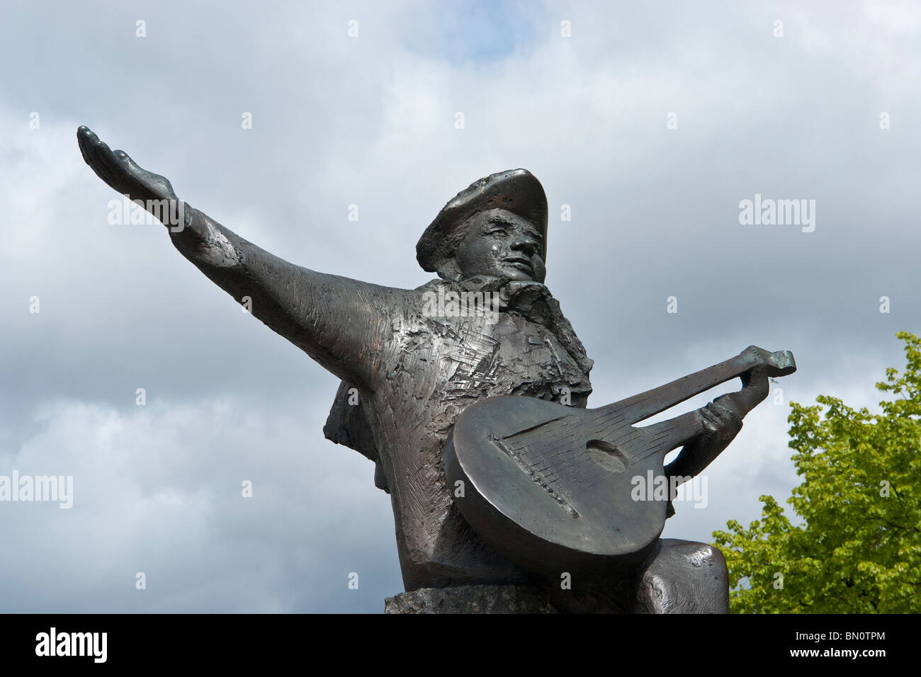 Statue of Evert Taube, singer and songwriter, Stockholm Sweden Stock Photo