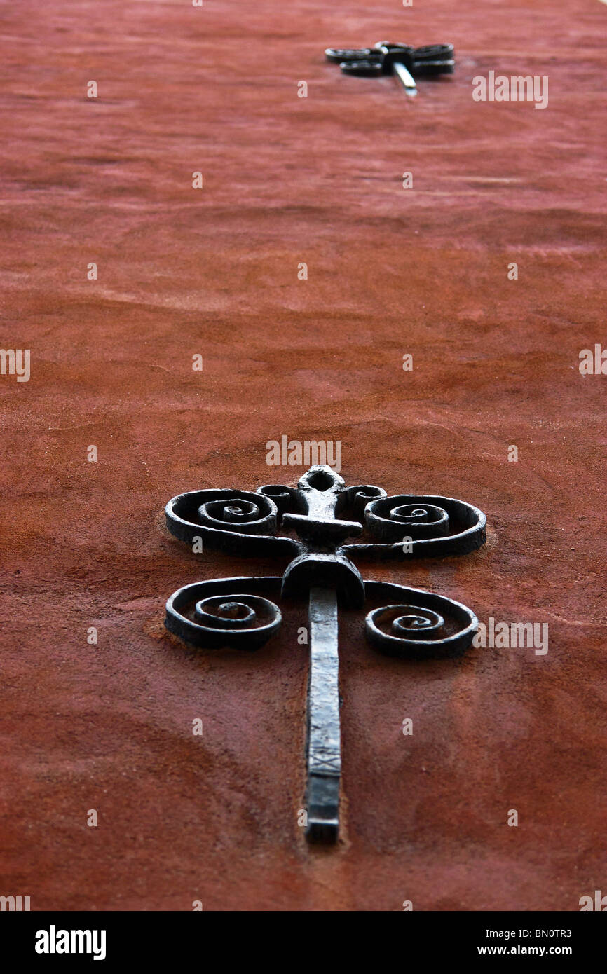 Anchoring points on Wall in Stockholm Sweden Stock Photo