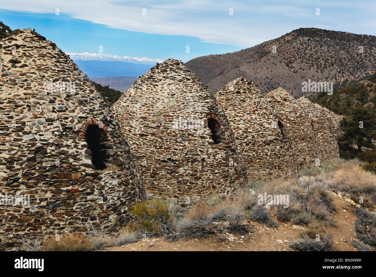 Row of Charcoal Kilns , in Wildrose Canyon , Death Valley National Park