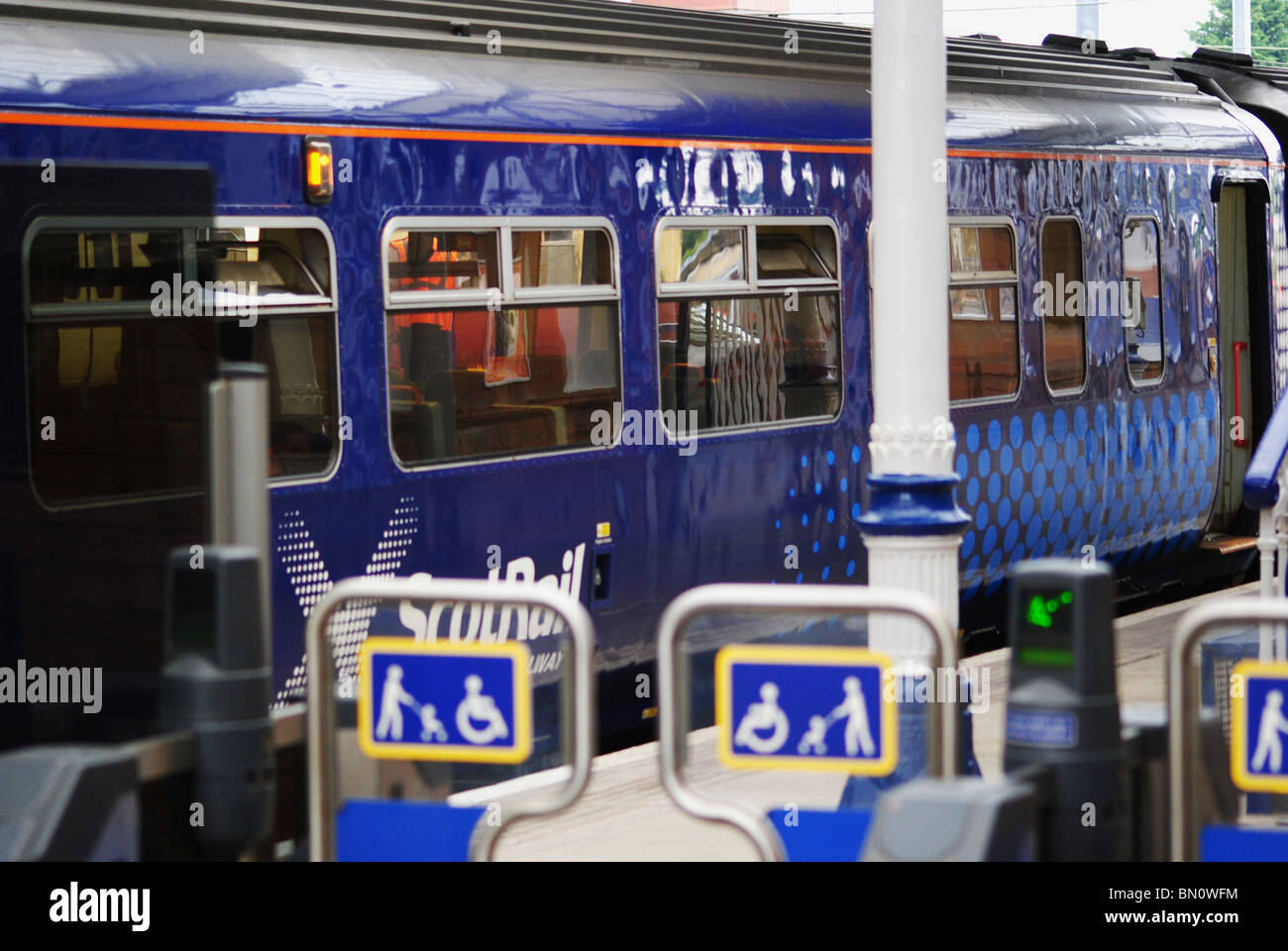 Scotrail Train at Ayr Railway Station Stock Photo