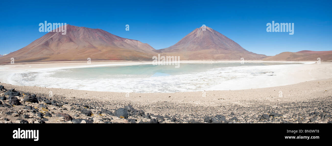 Laguna Verde (Green lagoon), Altiplano Shallow Salt Lake, Potosi, Bolivia Stock Photo