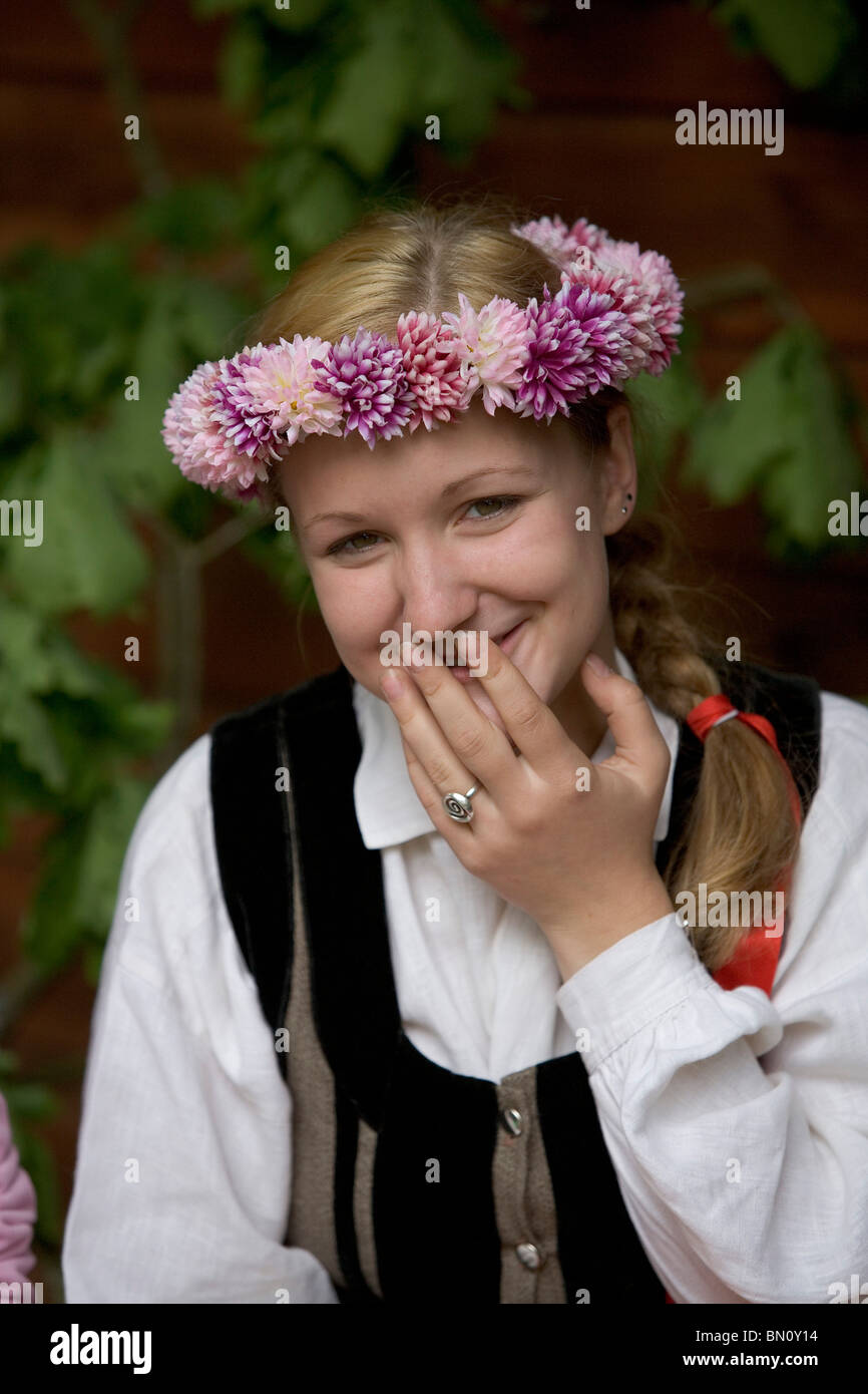 Latvia,Traditional costumes,Latvian folklore Stock Photo - Alamy