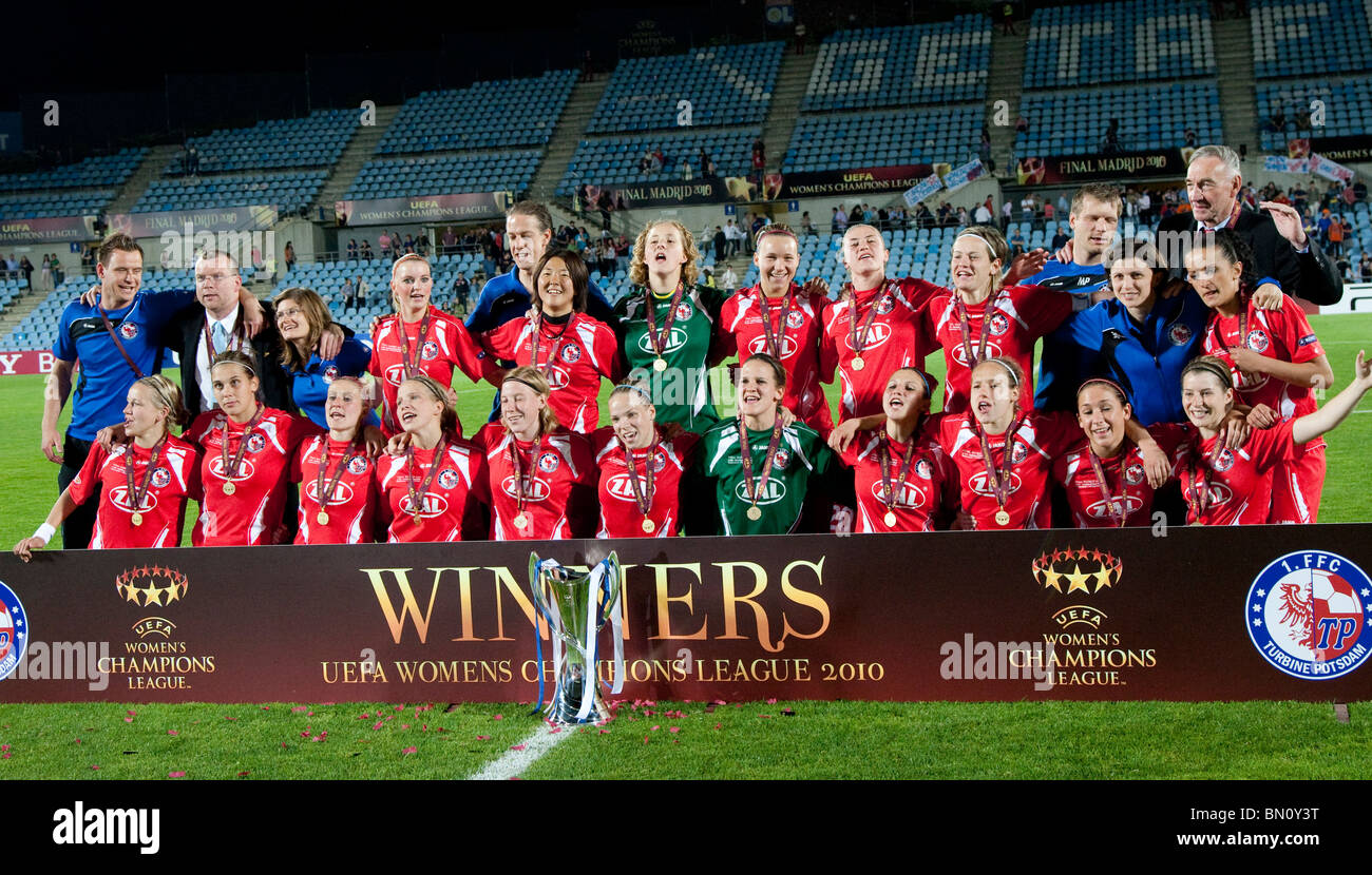 MADRID SPAIN 16-05-2010 The UEFA Womens Champions League Final played  between Olympique Lyonnais and FFC Turbine Potsdam Stock Photo - Alamy