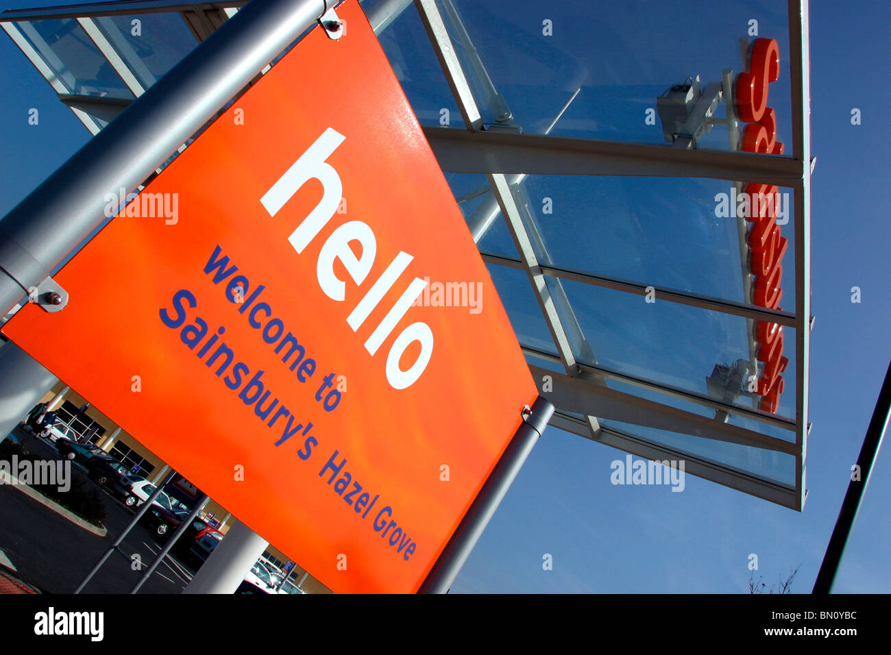 England, Cheshire, Stockport, Hazel Grove, shopping, Sainsbury