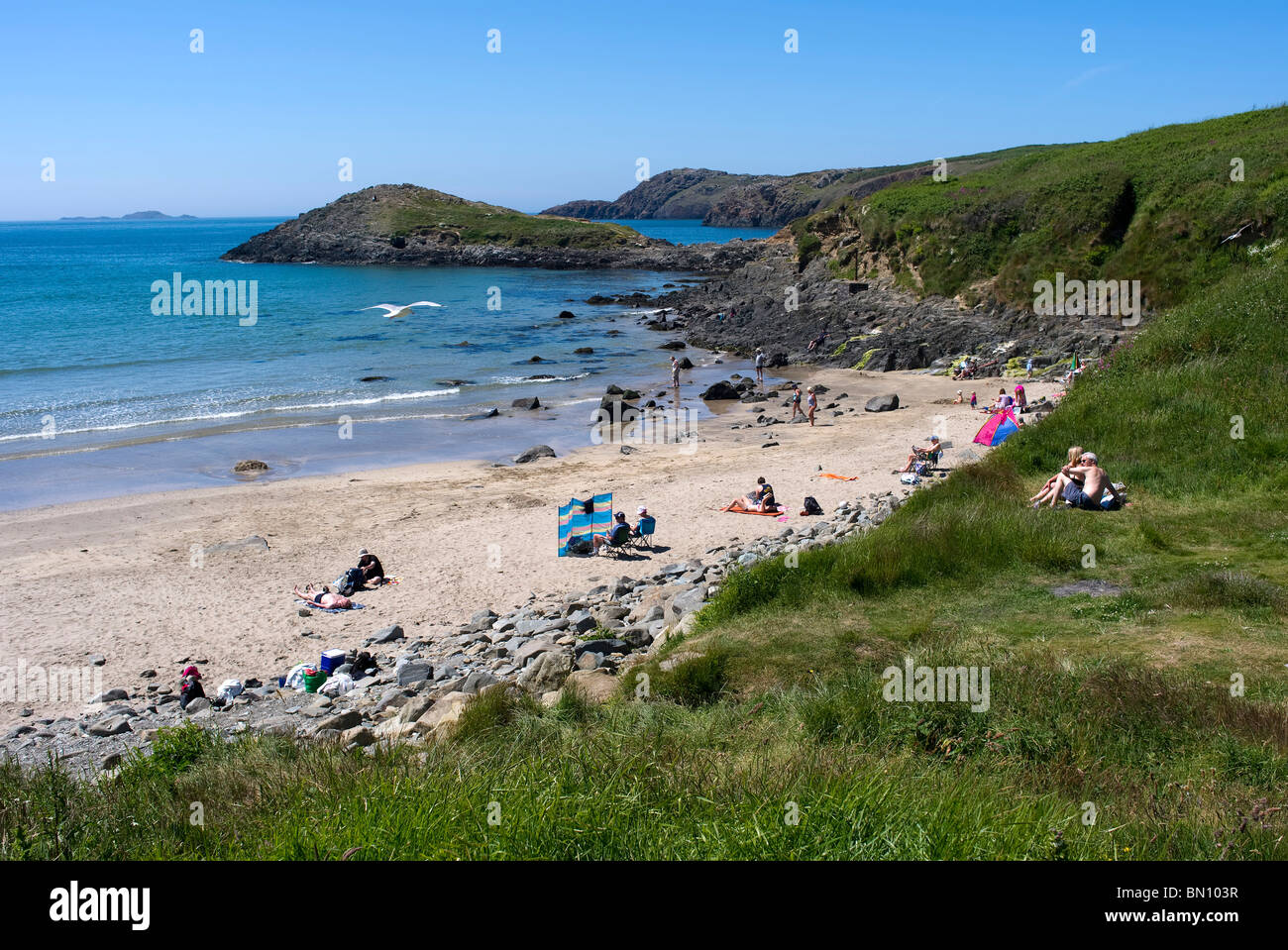 whitesands beach, st davids, pembrokeshire coast, dyfed wales uk Stock