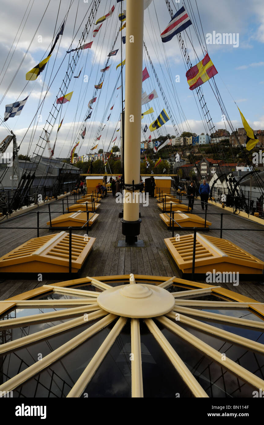 The deck of the SS Great Britain in Great Western Dockyard, Bristol