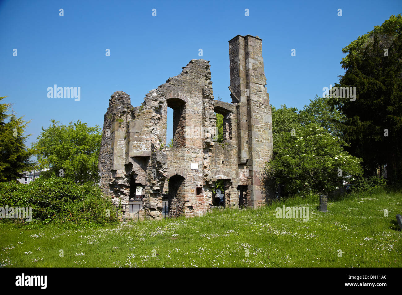 Magor wales ruins uk building historical old ruin hires stock