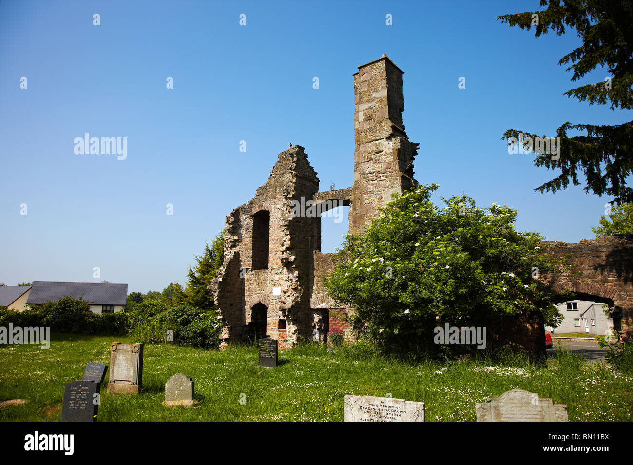 Magor wales ruins uk building historical old ruin hires stock