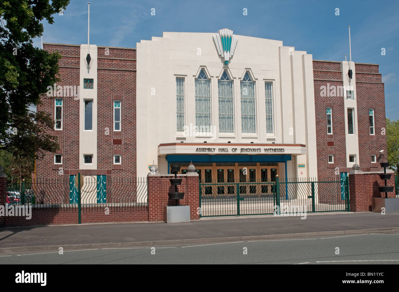 The former Forum Cinema,Paletine Road,Northenden,Manchester.Now a Jehovah's Witnesses Assembly Hall, Stock Photo