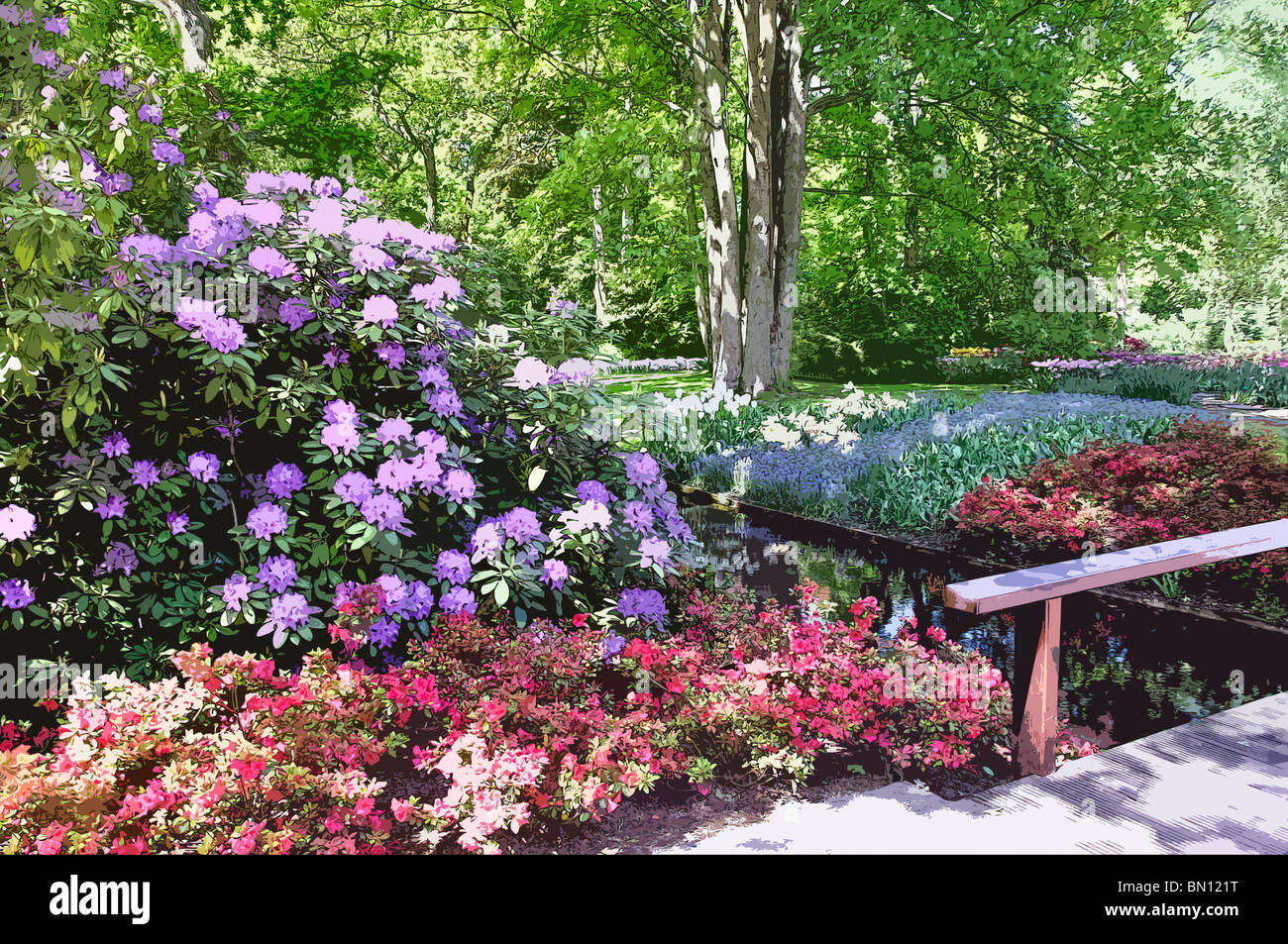 Keukenhof, Netherlands, world's largest flower park Stock Photo Alamy