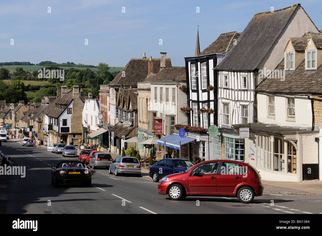 Timber Framed Buildings On The High Street Burford Oxfordshire Known As timber-framed-buildings-on-the-high-street-burford-oxfordshire-known-as