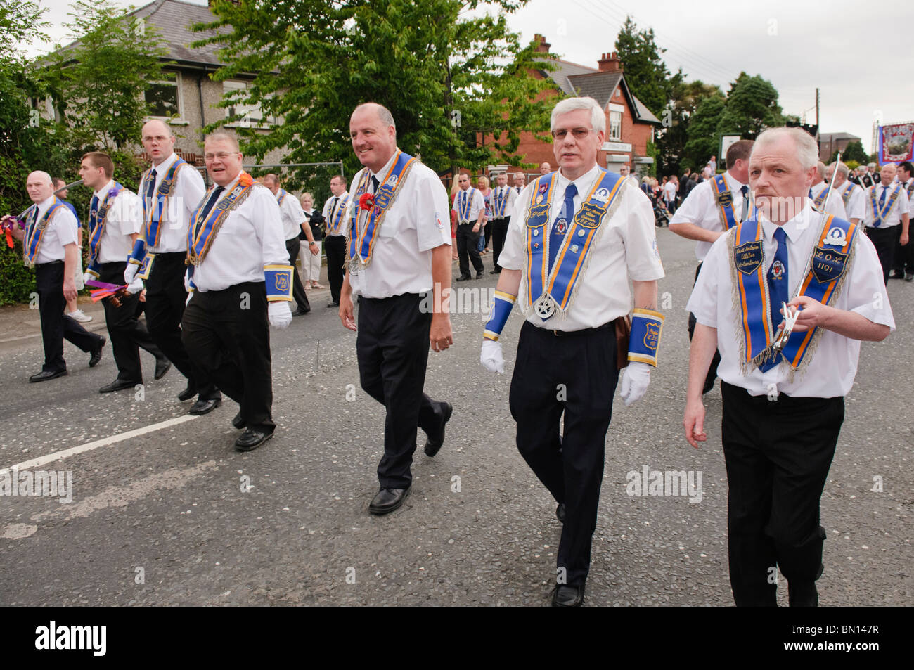25th June 2010, Newtownabbey. Cloughfern District Orange Order holds its 'Mini Twelfth' parade. Stock Photo