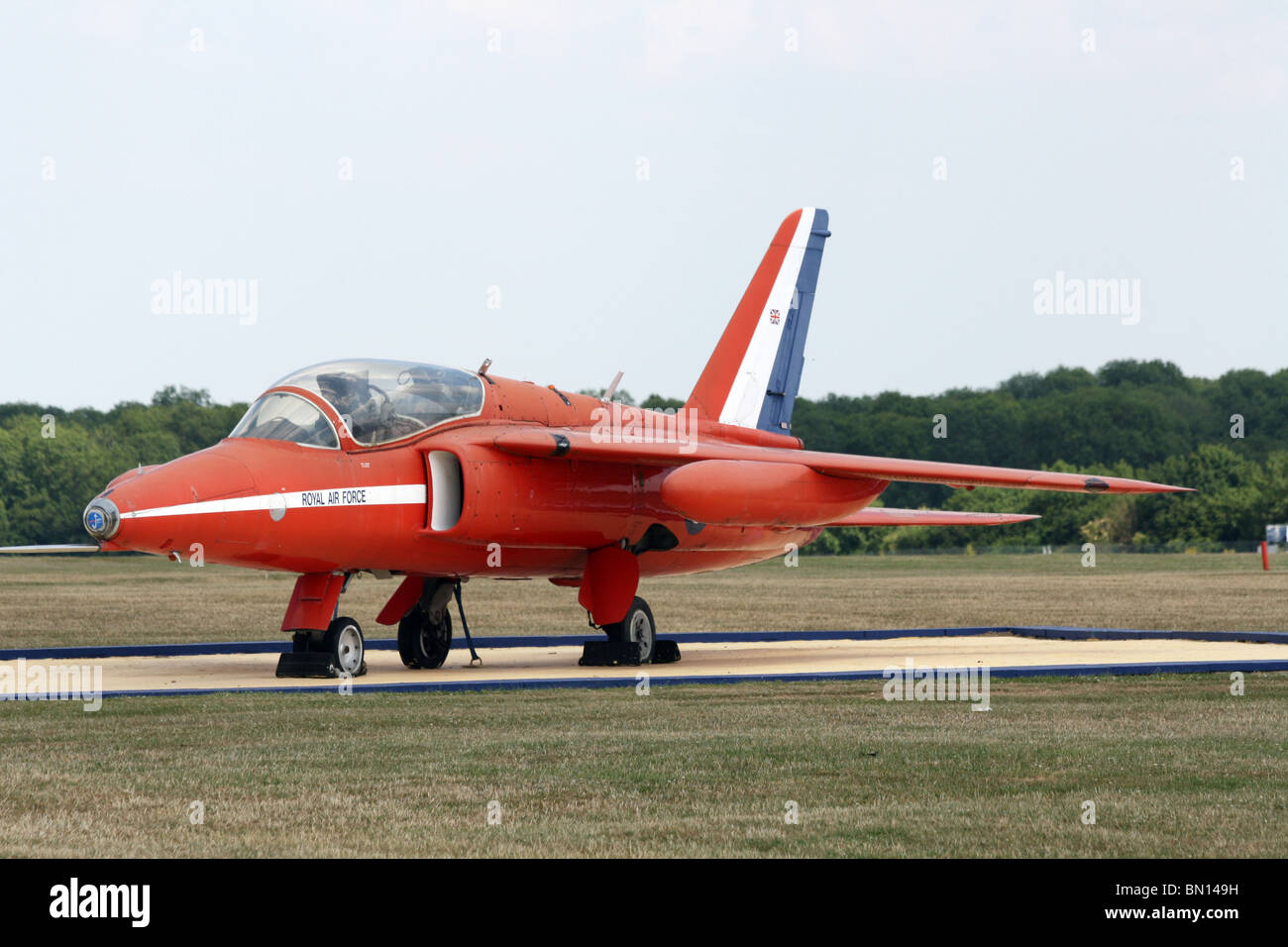 Red Arrow at Kemble Airfield Cirencester Gloucester Stock Photo