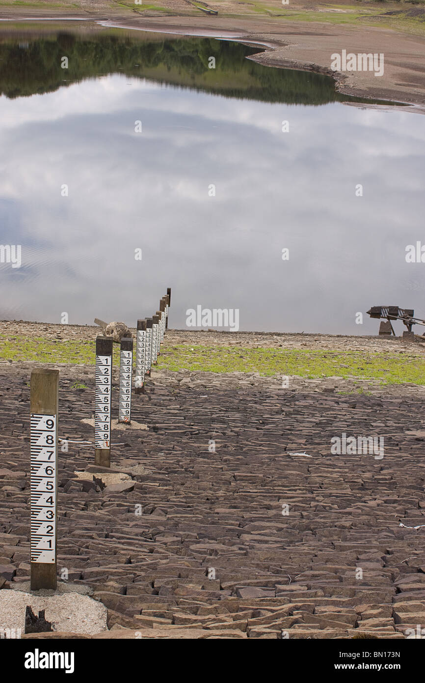 Low Reservoir in North West England Stock Photo