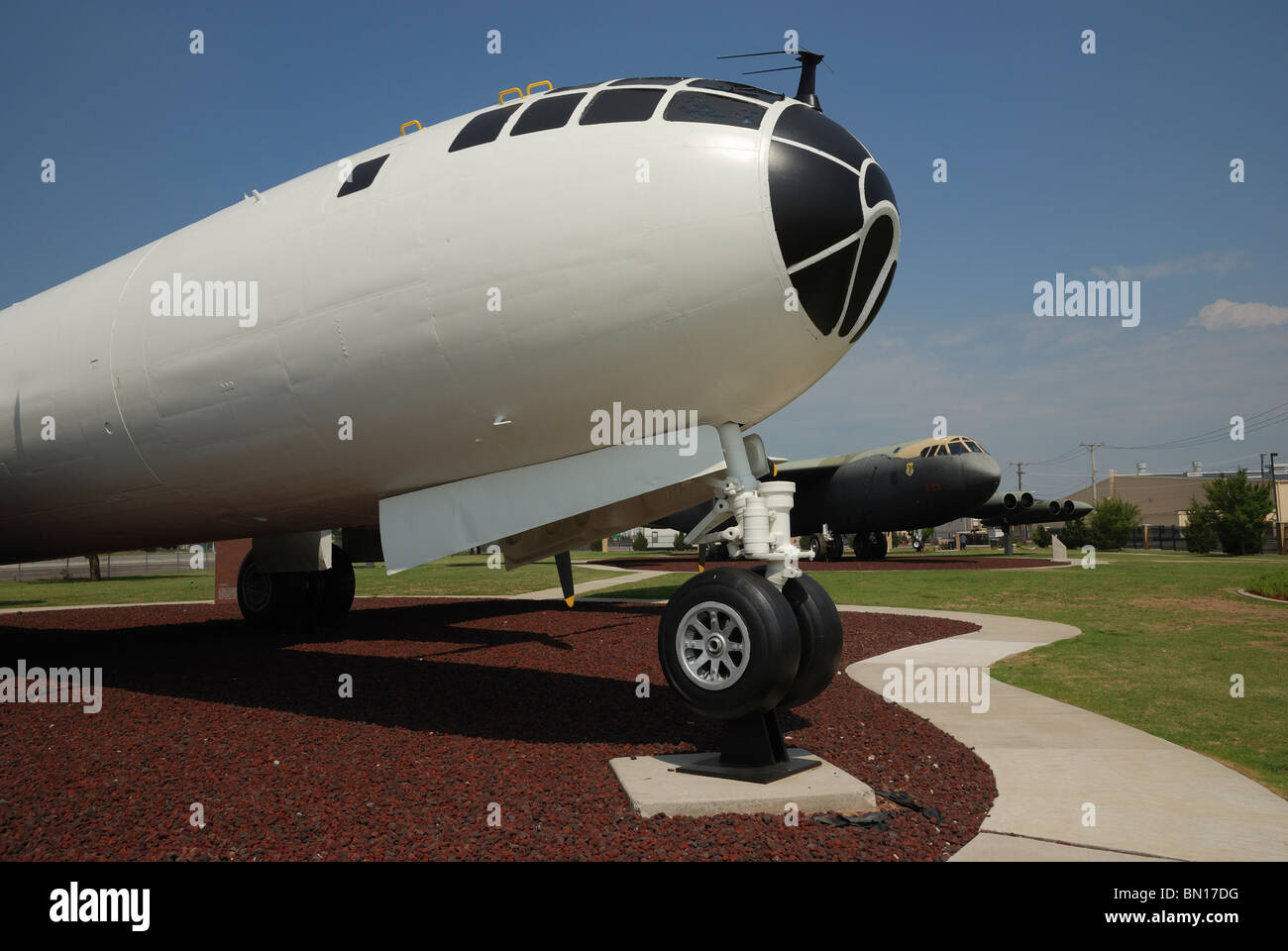 A B-29 'Superfortress' bomber on display at the Tinker Air Force Base, Oklahoma City, Oklahoma, USA. Stock Photo