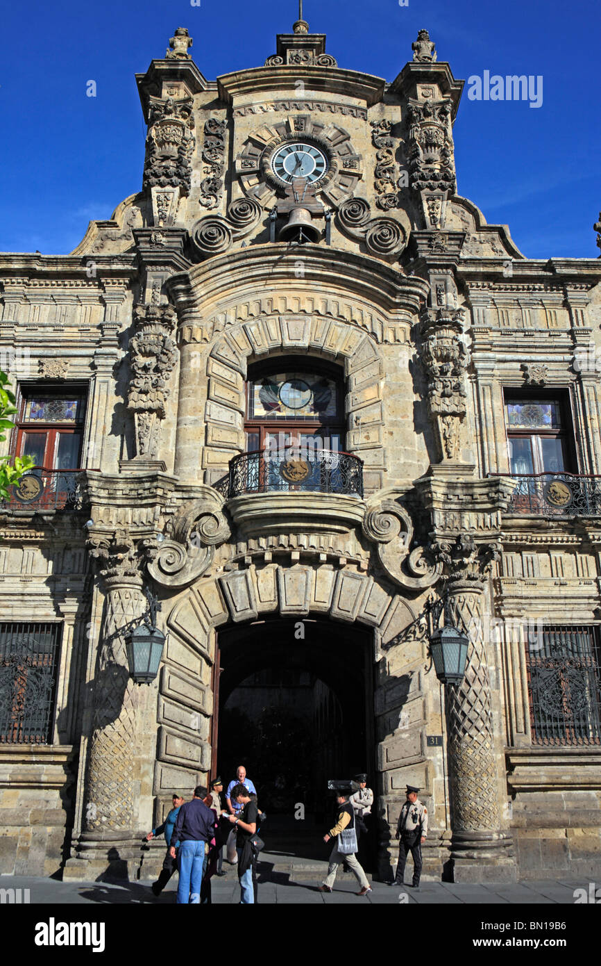 Palacio del Gobierno (1775), Guadalajara, state Jalisco, Mexico Stock Photo