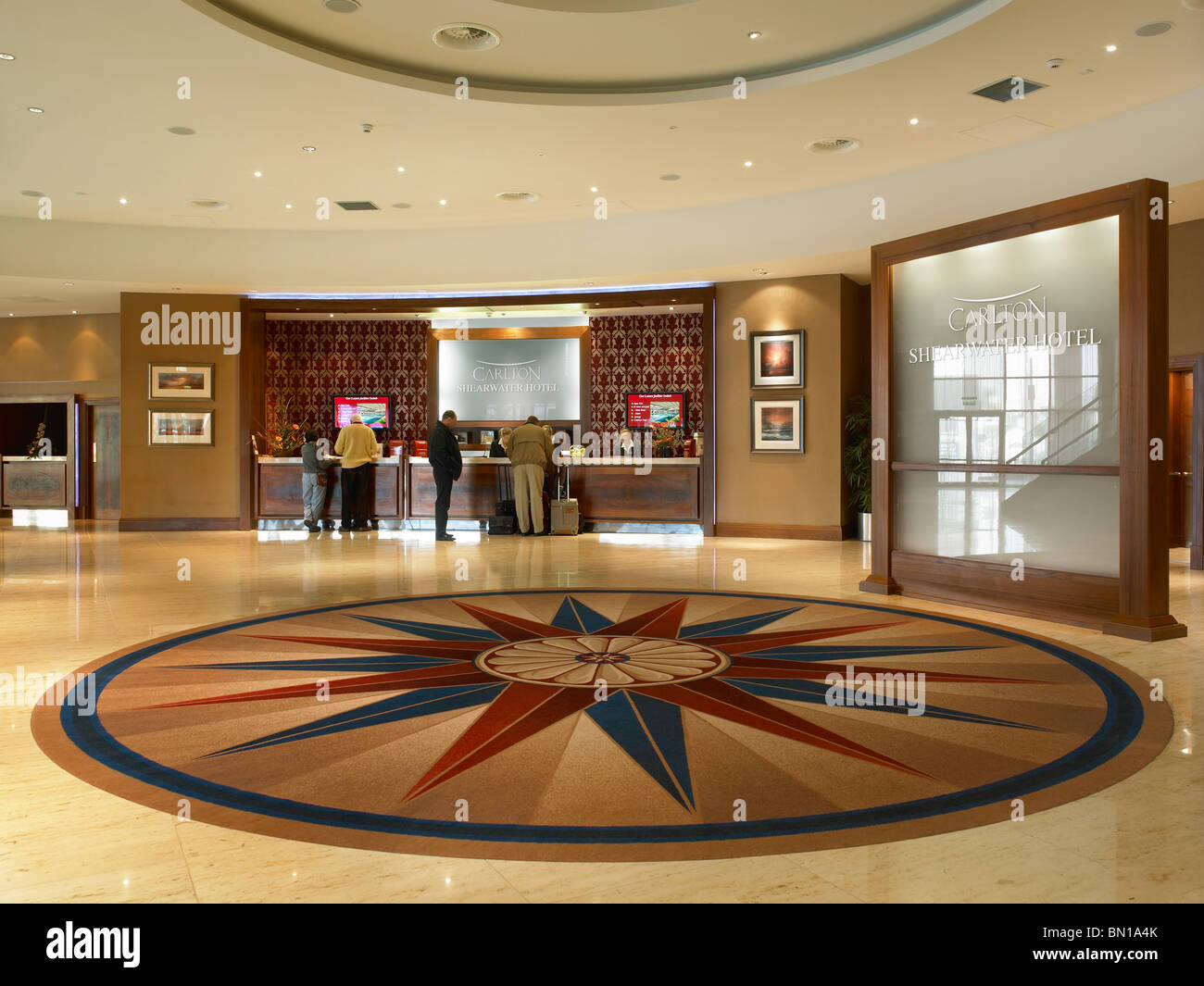The Lobby area at the Carlton Shearwater Hotel in Ballinasloe, Co Galway. Stock Photo
