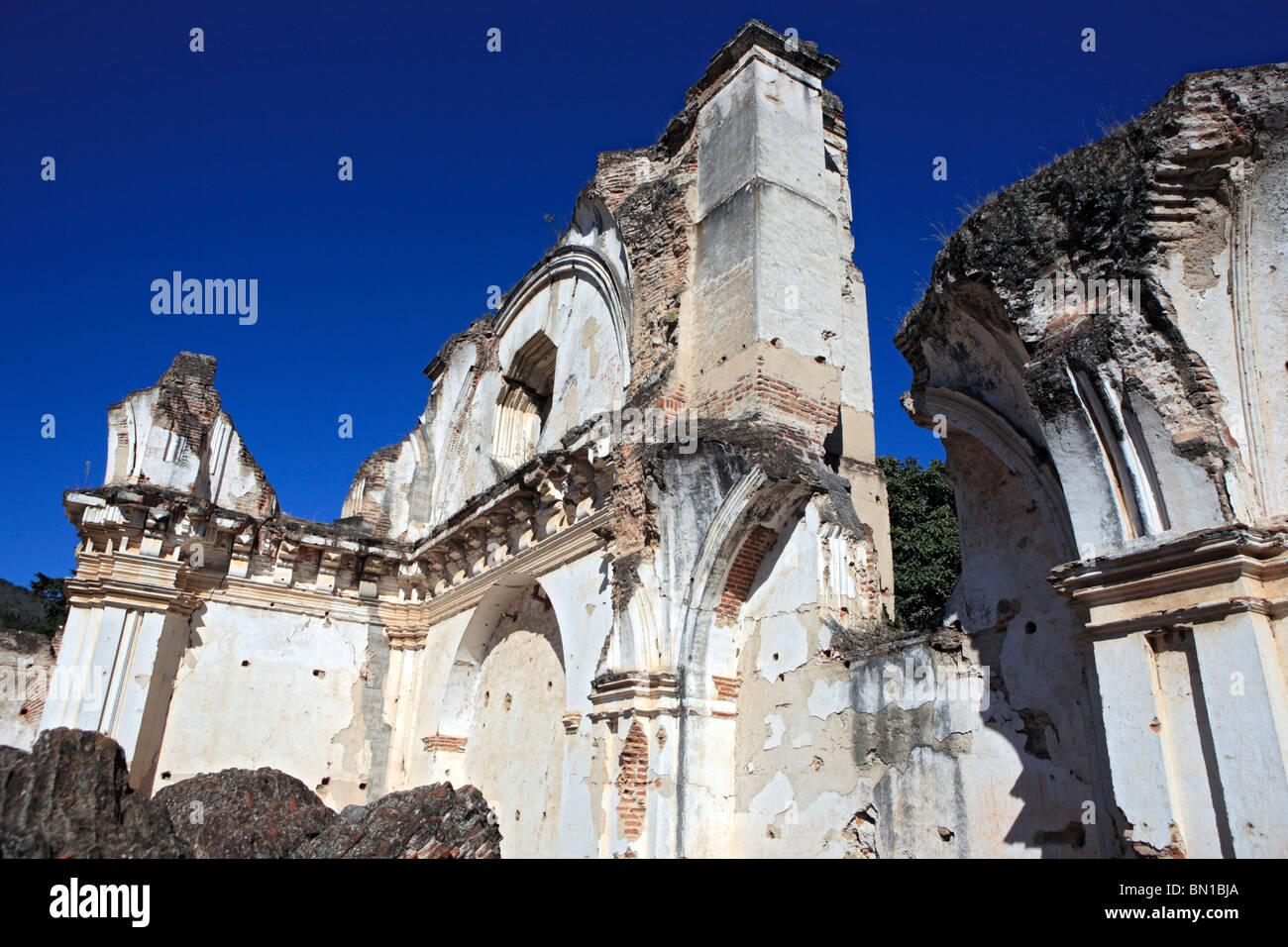 Monastery and church La Recolleccion (Colegio de Cristo Crucificado) (1717), Antigua Guatemala, Guatemala Stock Photo