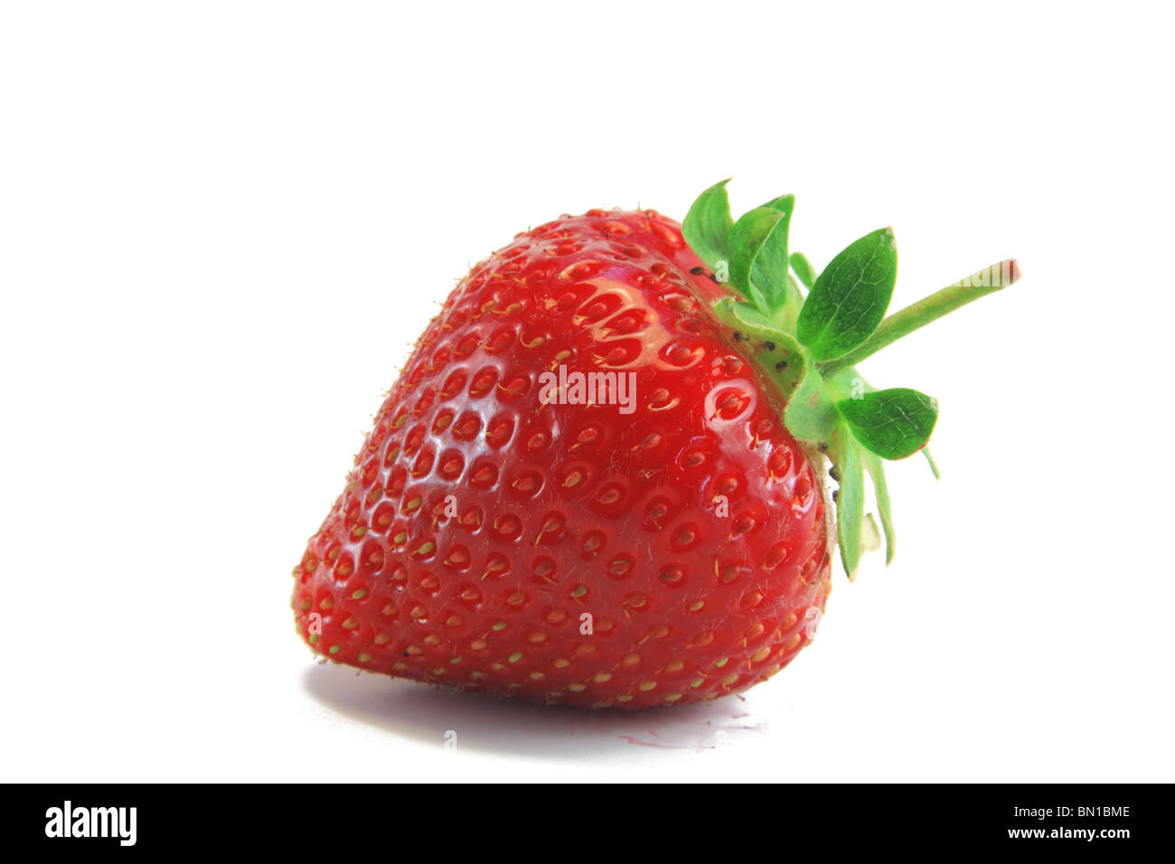 Isolated fruits - Strawberries on white background Stock Photo - Alamy