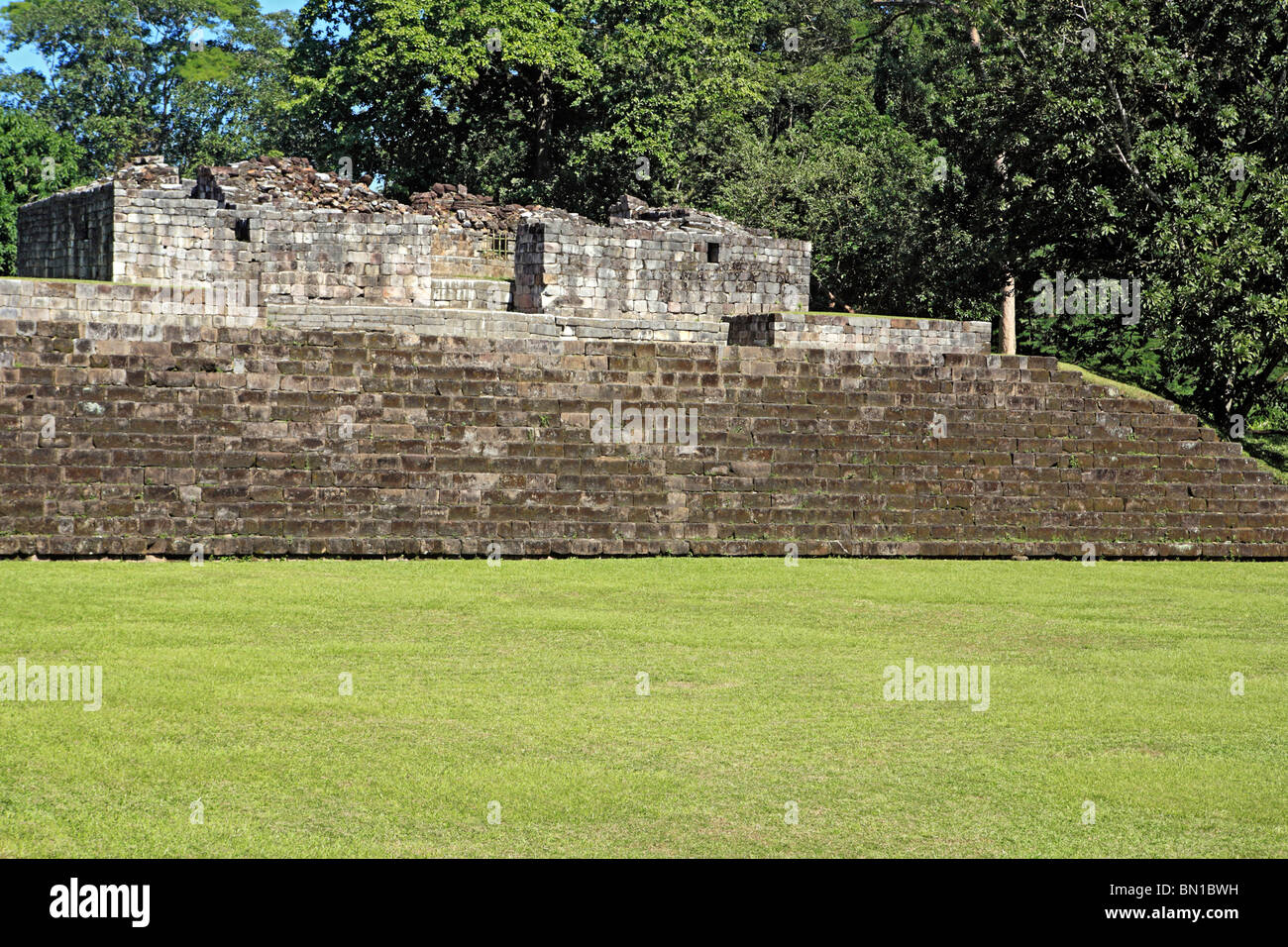 Maya ruins, Acropolis, Quirigua, Guatemala Stock Photo