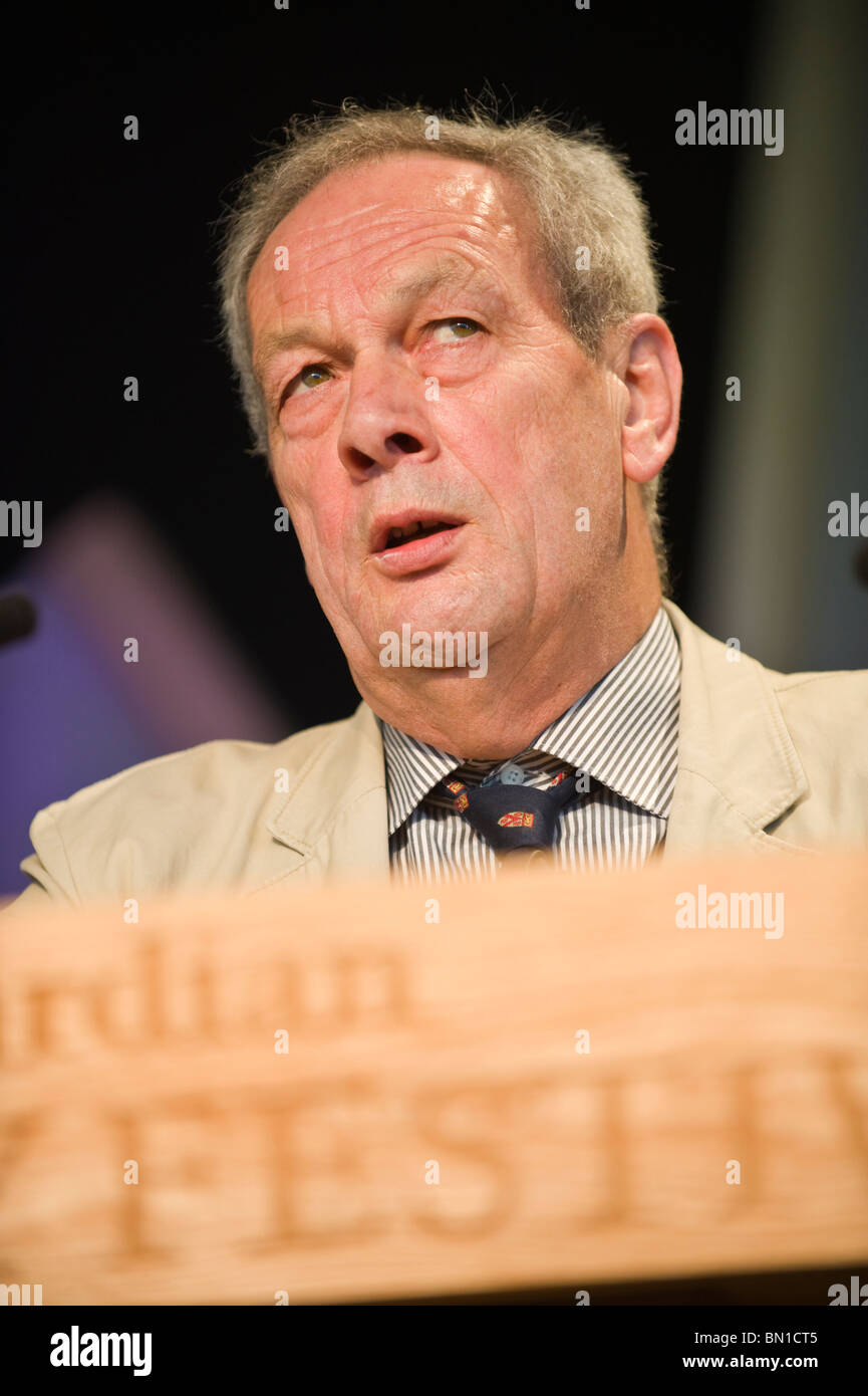 Historian and author Norman Stone pictured speaking at Hay Festival 2010 Hay on Wye Powys Wales UK Stock Photo