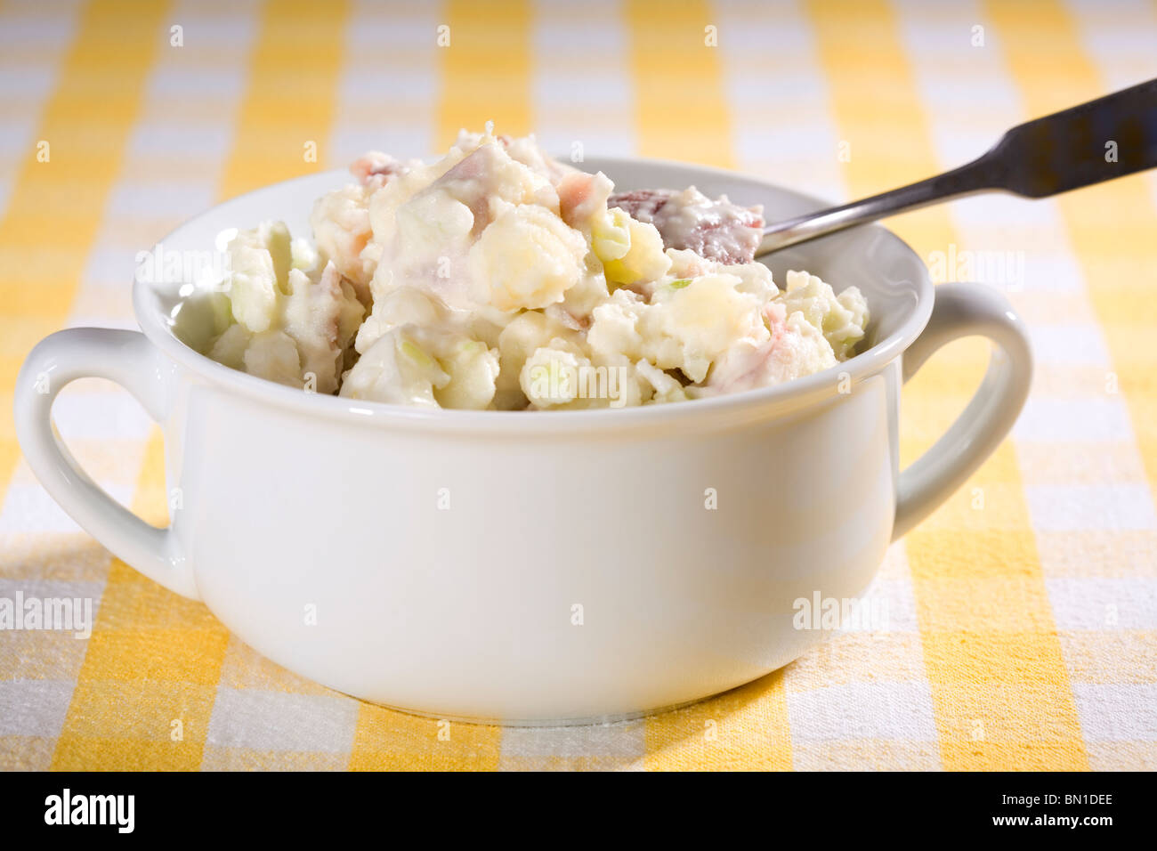 Vegan Potato Salad made with potatoes, celery, onions, and eggfree mayonnaise Stock Photo Alamy