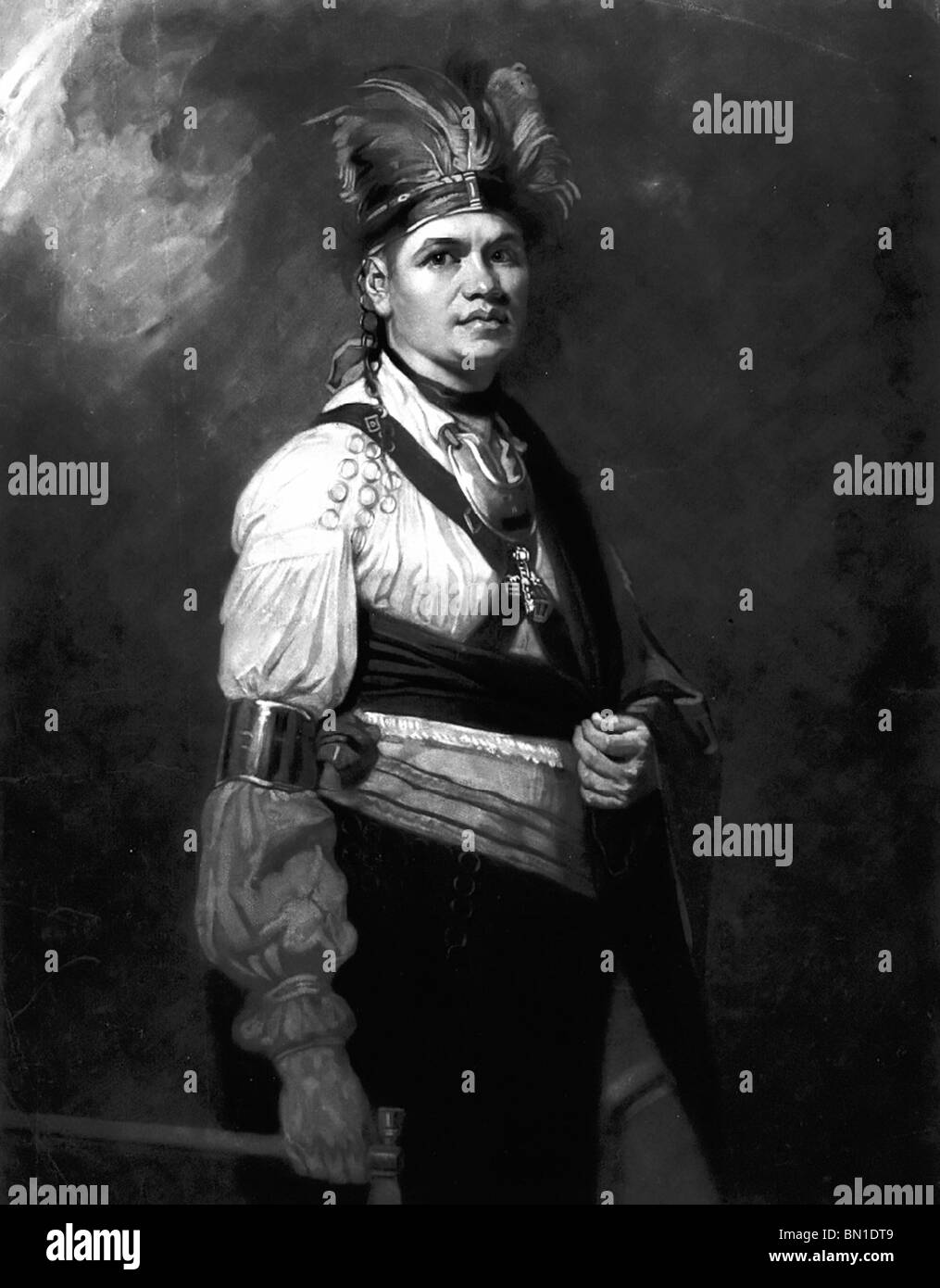 Joseph Fayadaneega, called the Brant, the Great Captain of the Six Nations, 1776 Stock Photo