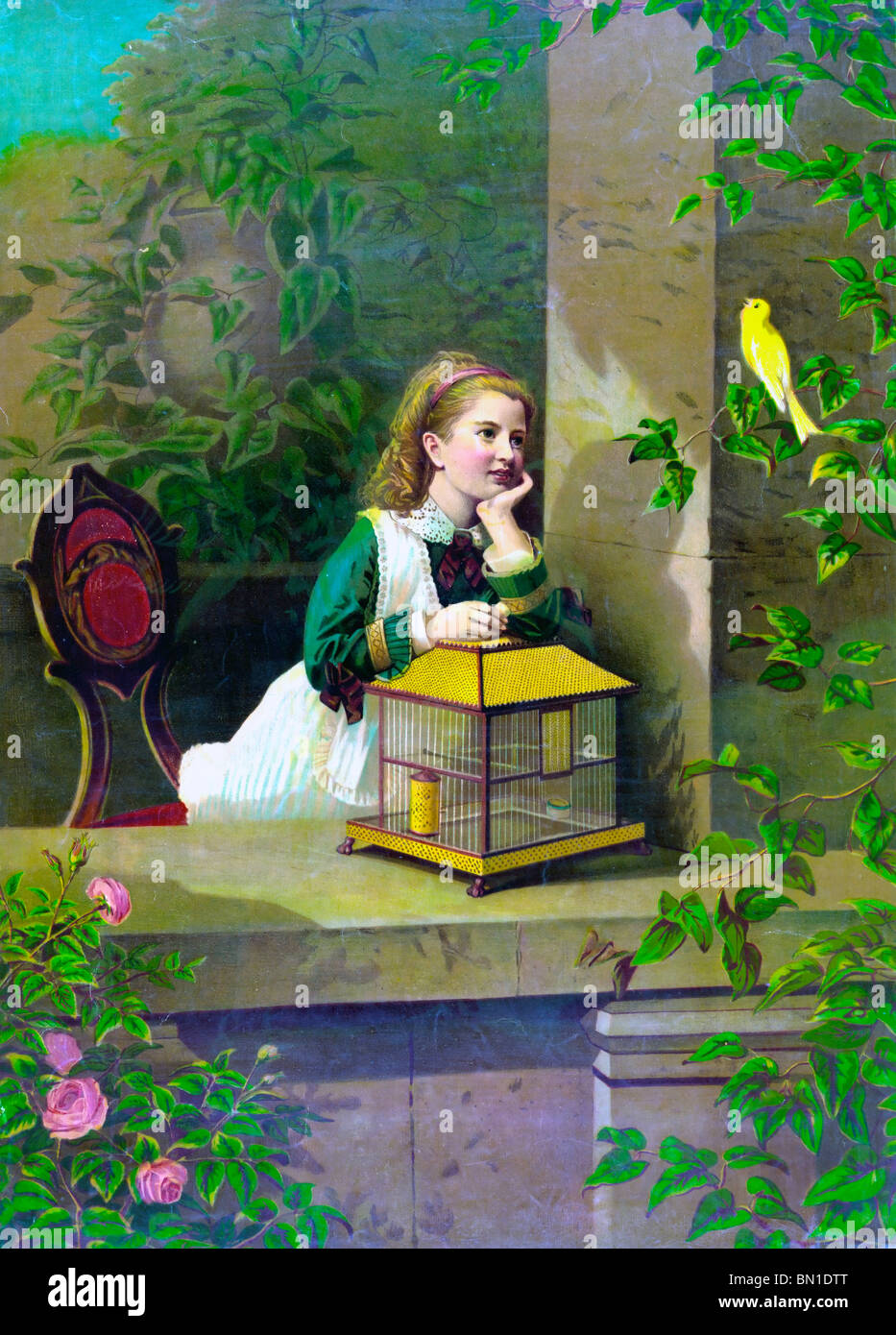 Open Bird Cage Painting