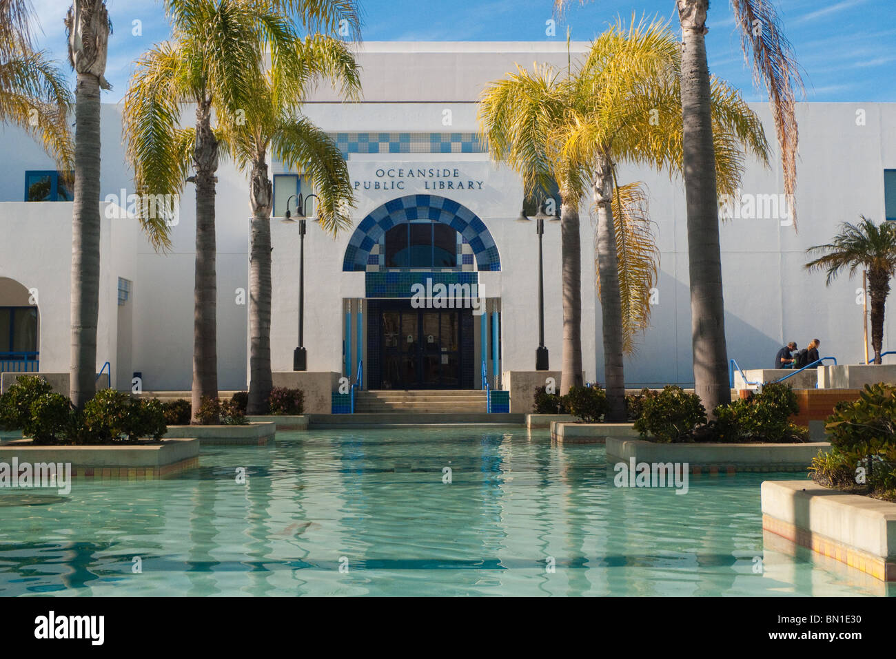 Oceanside public library building  Oceanside, California, USA. - Stock Image