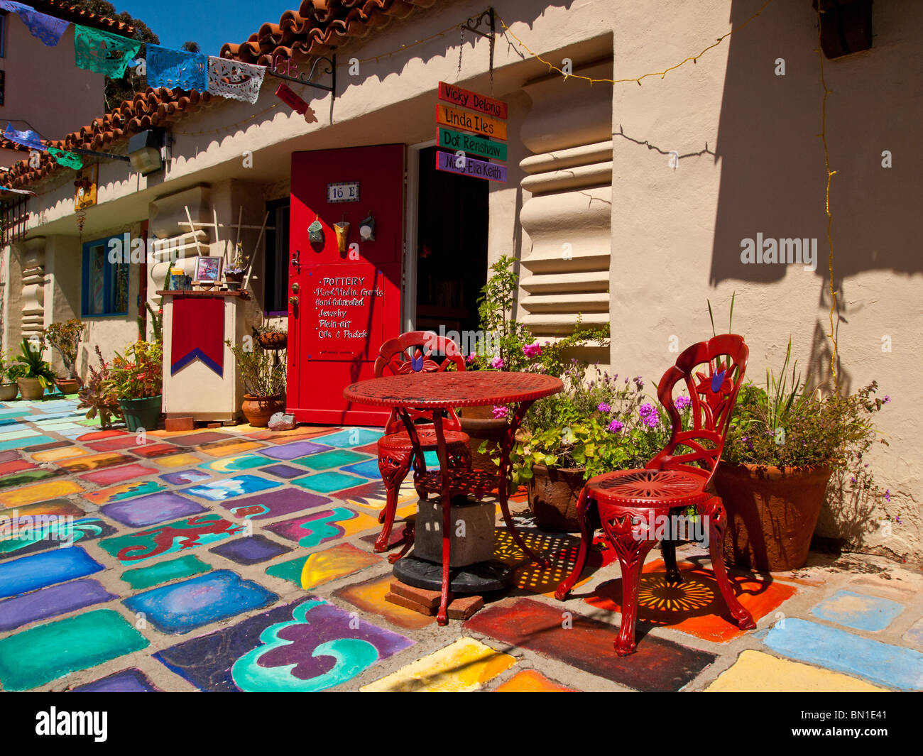 Spanish Village Art Center, Balboa Park, San Diego, California, USA. - Stock Image