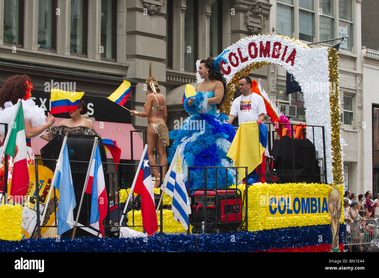 Columbia Pride float at the 2010 Gay Pride parade in New York City