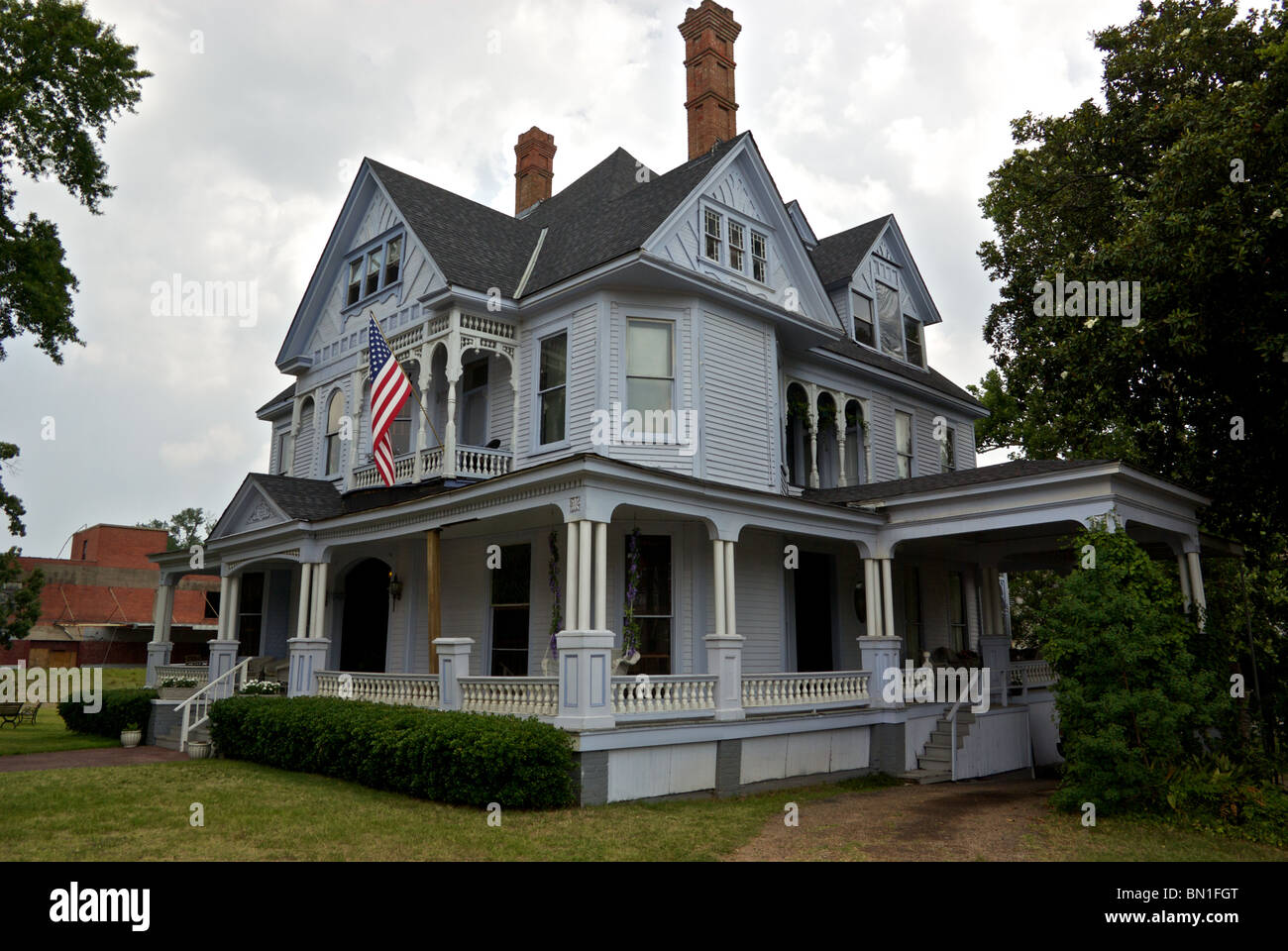 Grand old heritage house under renovation in Shreveport LA Stock Photo