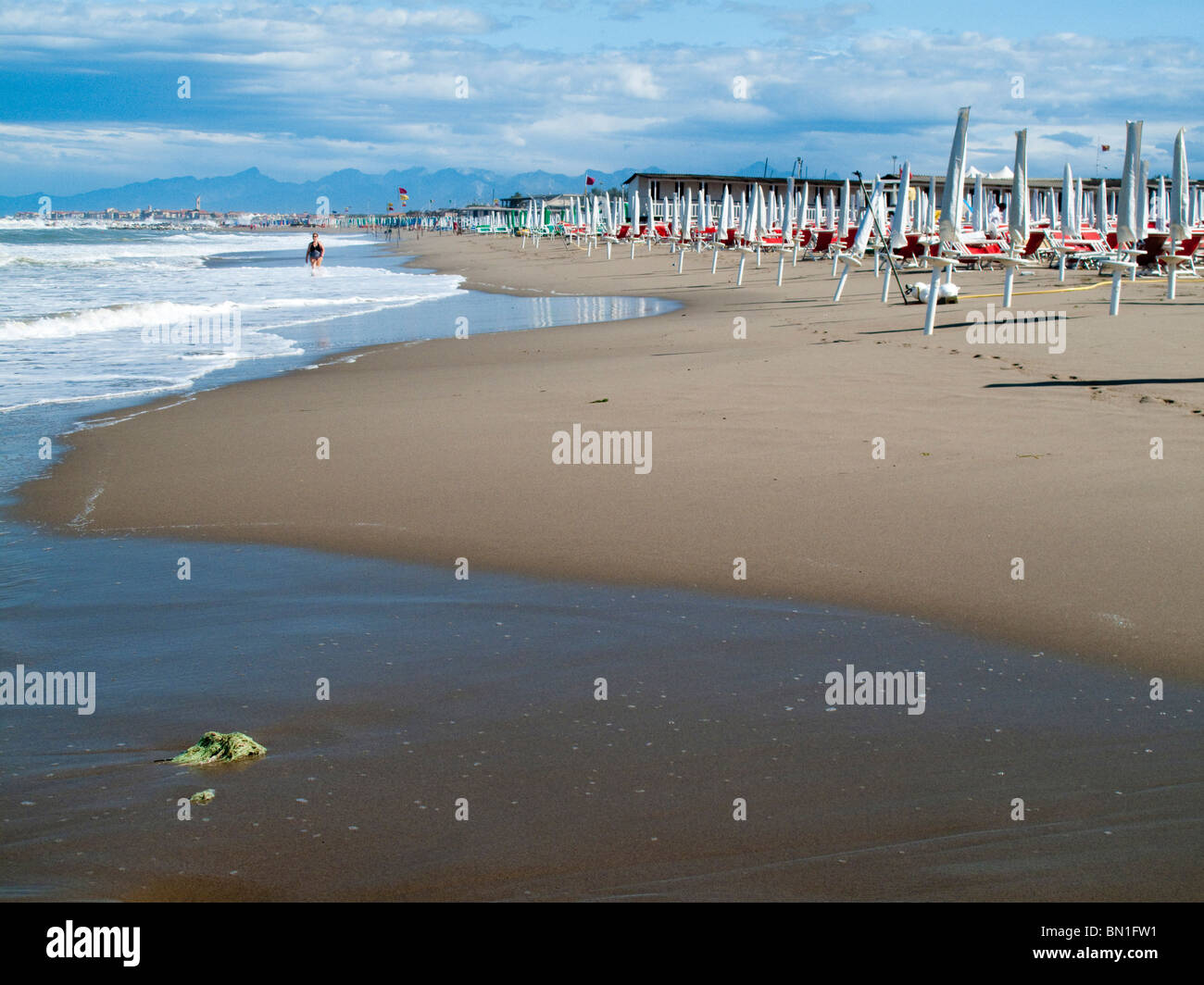 Beach, Tirrenia, Pisa, Tuscany, Italy Stock Photo - Alamy
