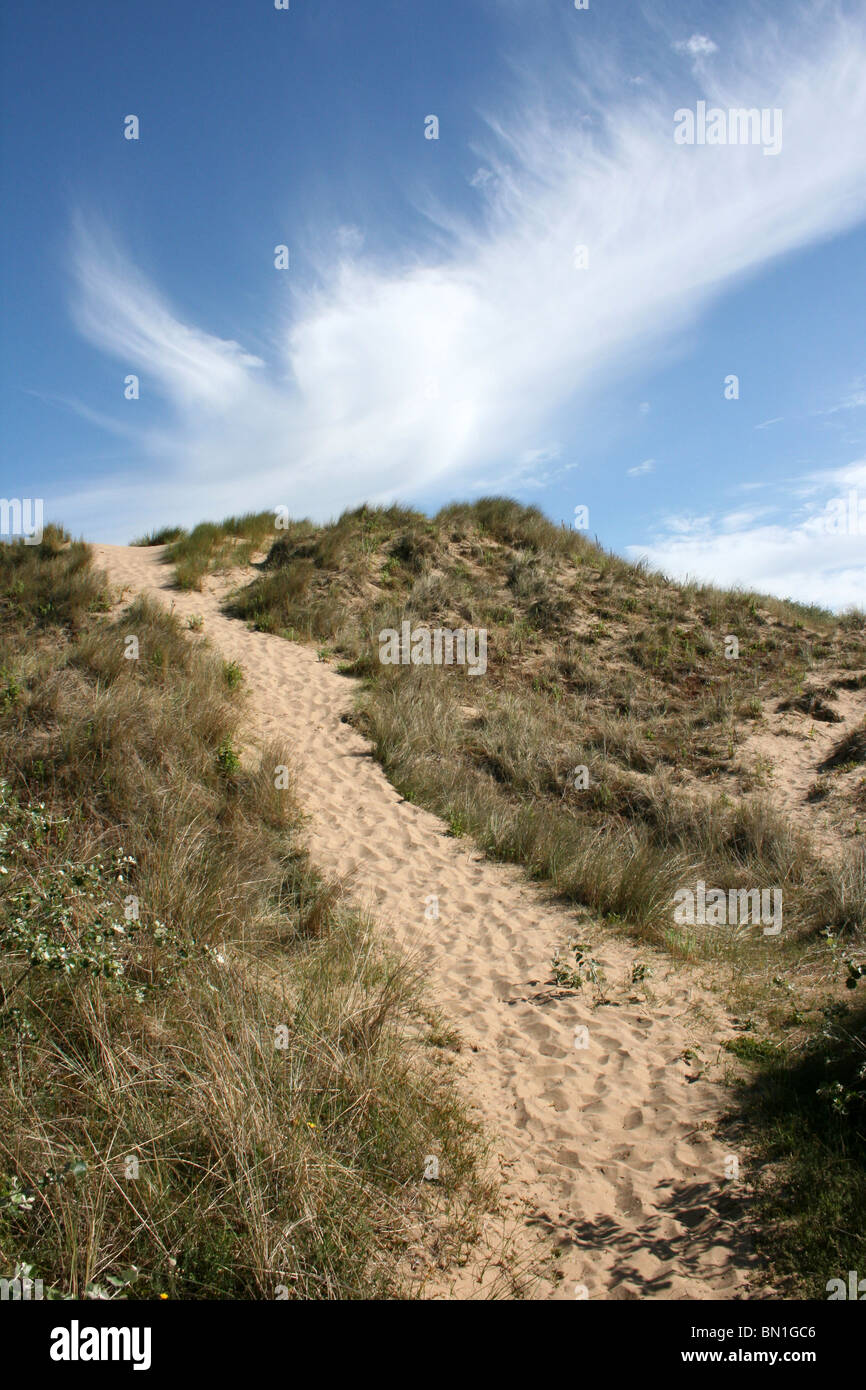 Sand Dune On The Sefton Coast, Merseyside, UK Stock Photo