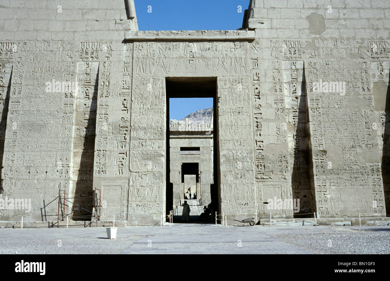 First Pylon of Medinet Habu, the Mortuary Temple of Ramesses III, at ...