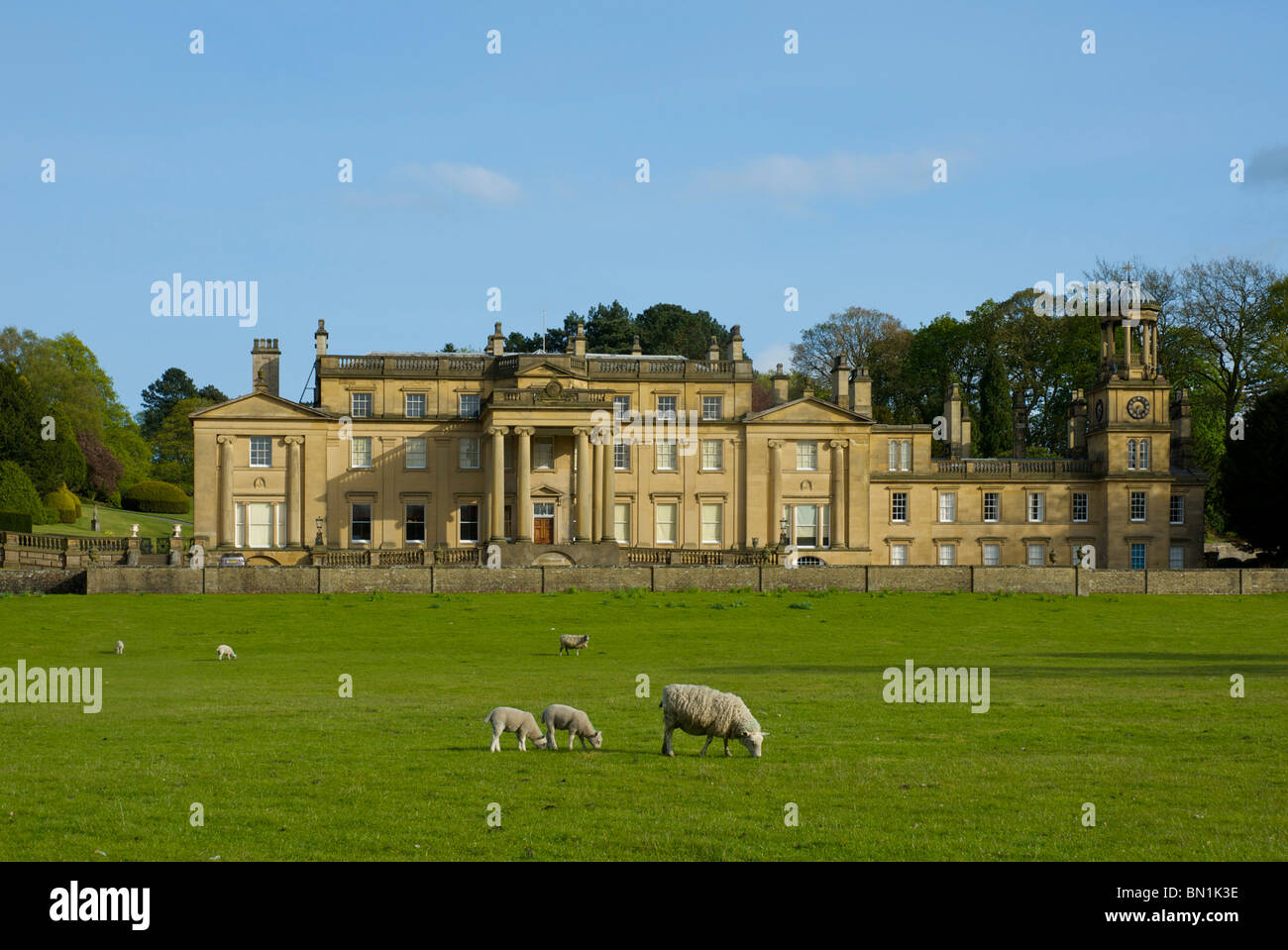 Broughton Hall, near Skipton, North Yorkshire, England UK Stock Photo