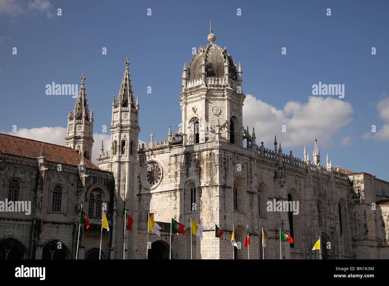 Jeronimos Monastery Mosteiro dos Jerominos in Belem, Lisbon, Portugal, Europe Stock Photo