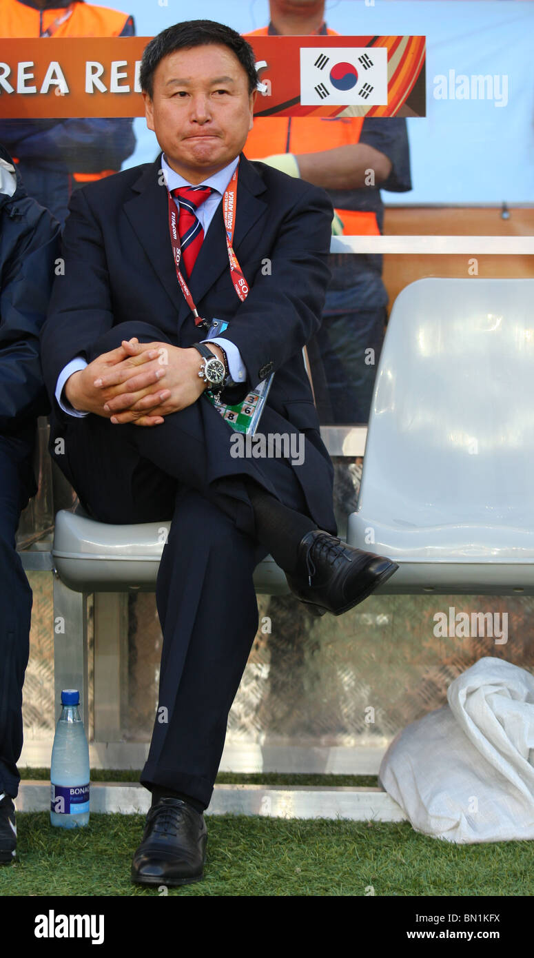 Huh Jung Moo Korea Republic Coach Nelson Mandela Bay Stadium Port Elizabeth South Africa 26 June 2010 Stock Photo Alamy