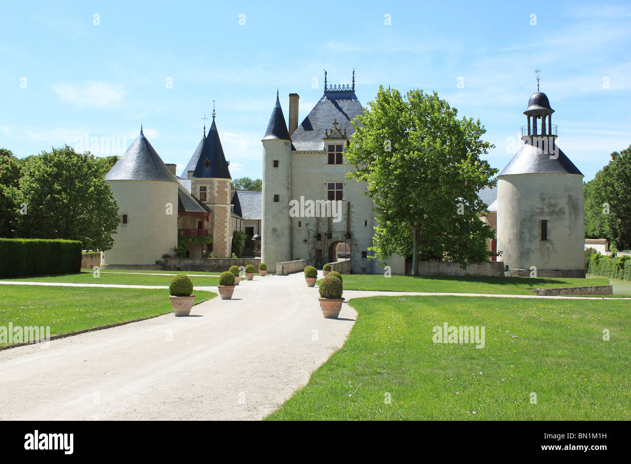 Photograph of the Castle of Chamerolles in the loiret Stock Photo