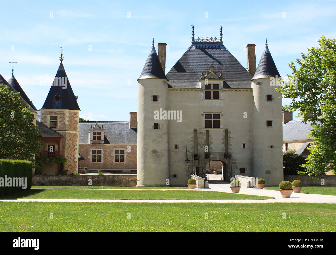 Photograph of the Castle of Chamerolles in the loiret Stock Photo