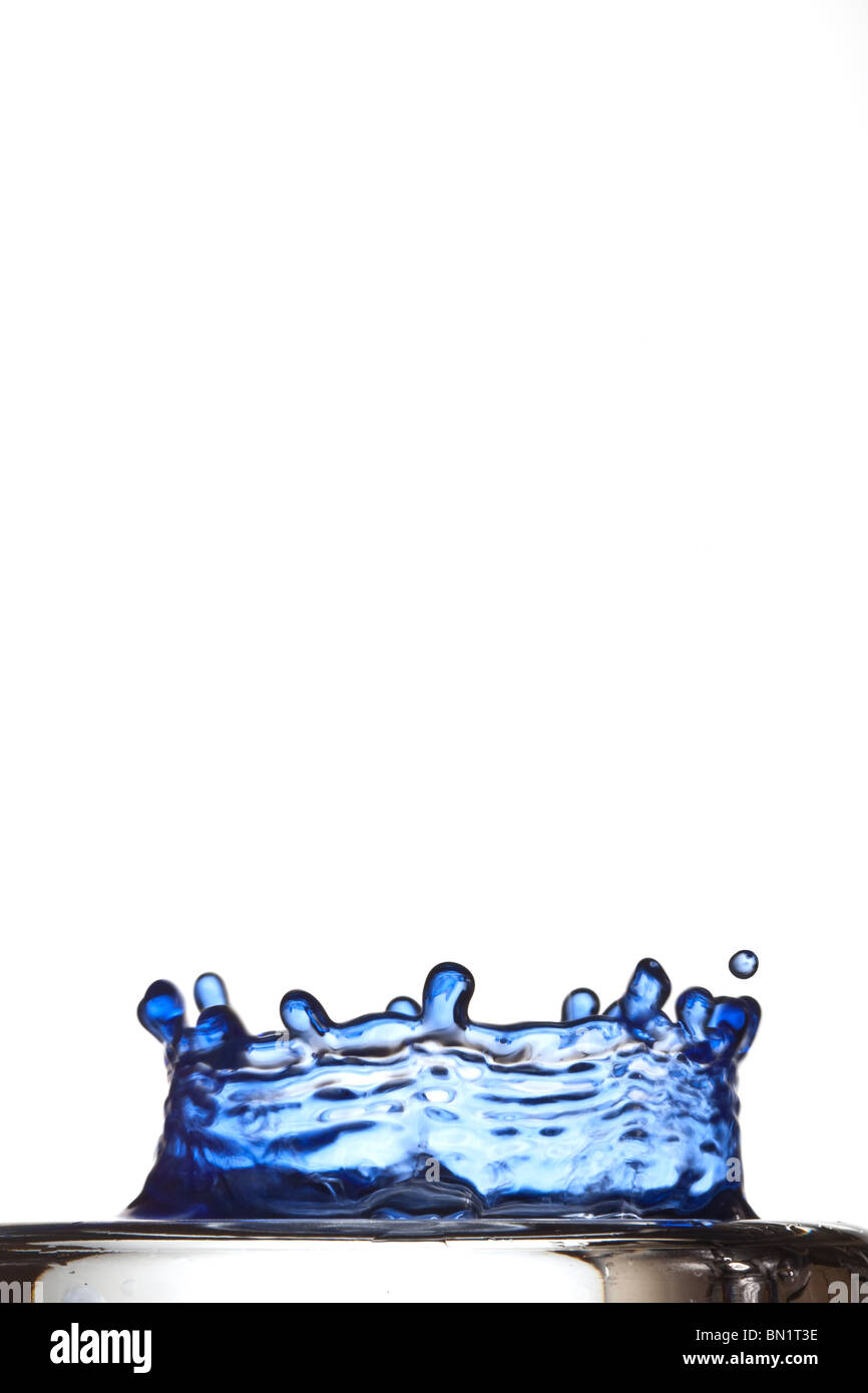 Blue splash Stock Photo