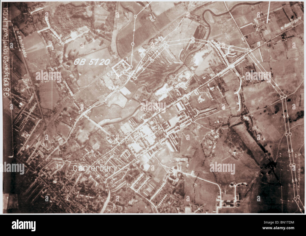 Canterbury - Kent. 1940 Aerodrome Stock Photo