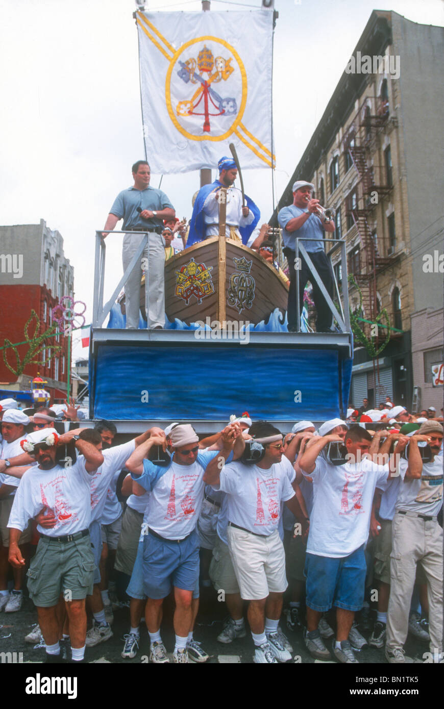 Giglio festival parade Brooklyn NY Stock Photo Alamy