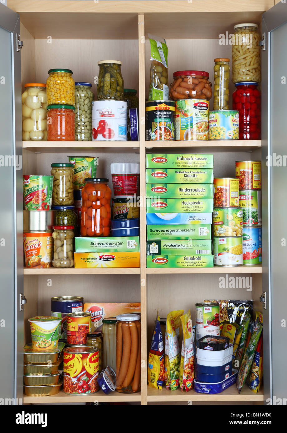 Kitchen convenience food products. Readytoserve meals, meat