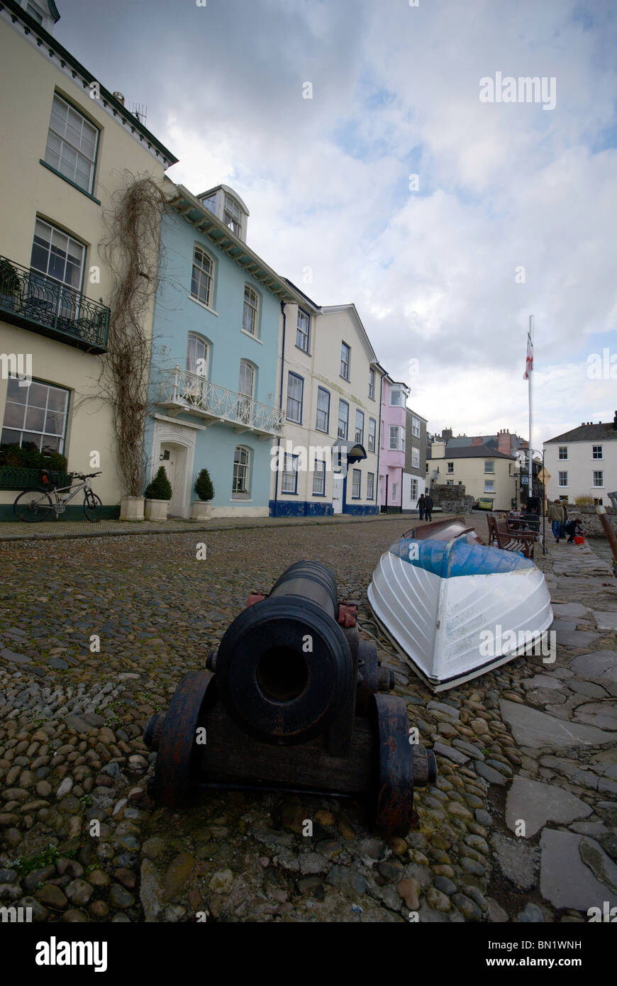 Dartmouth Devon UK River Dart Front Houses Stock Photo Alamy