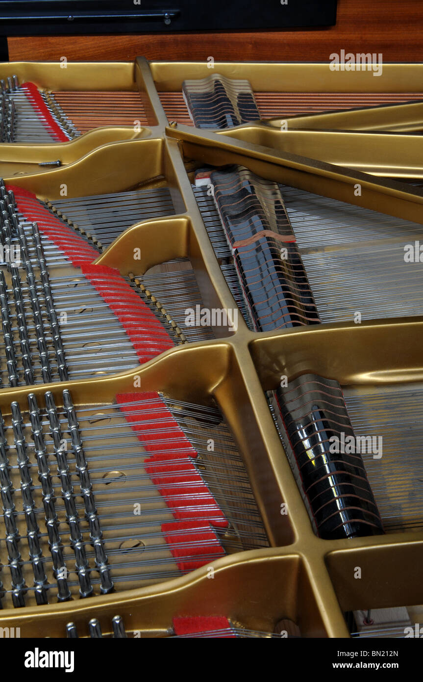 Interior of Steinway grand piano Stock Photo