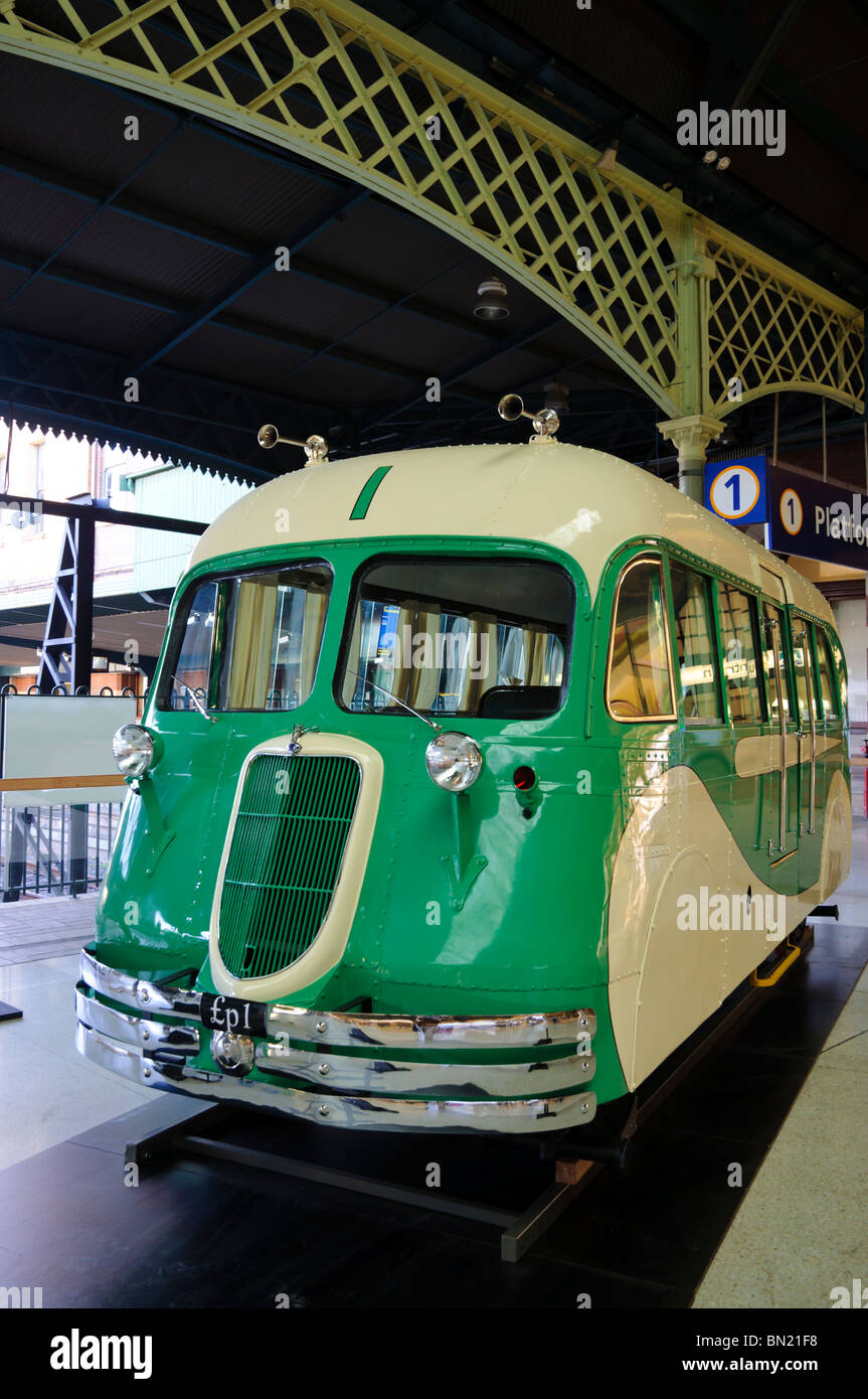 Old railcar or railbus, now preserved. Stock Photo