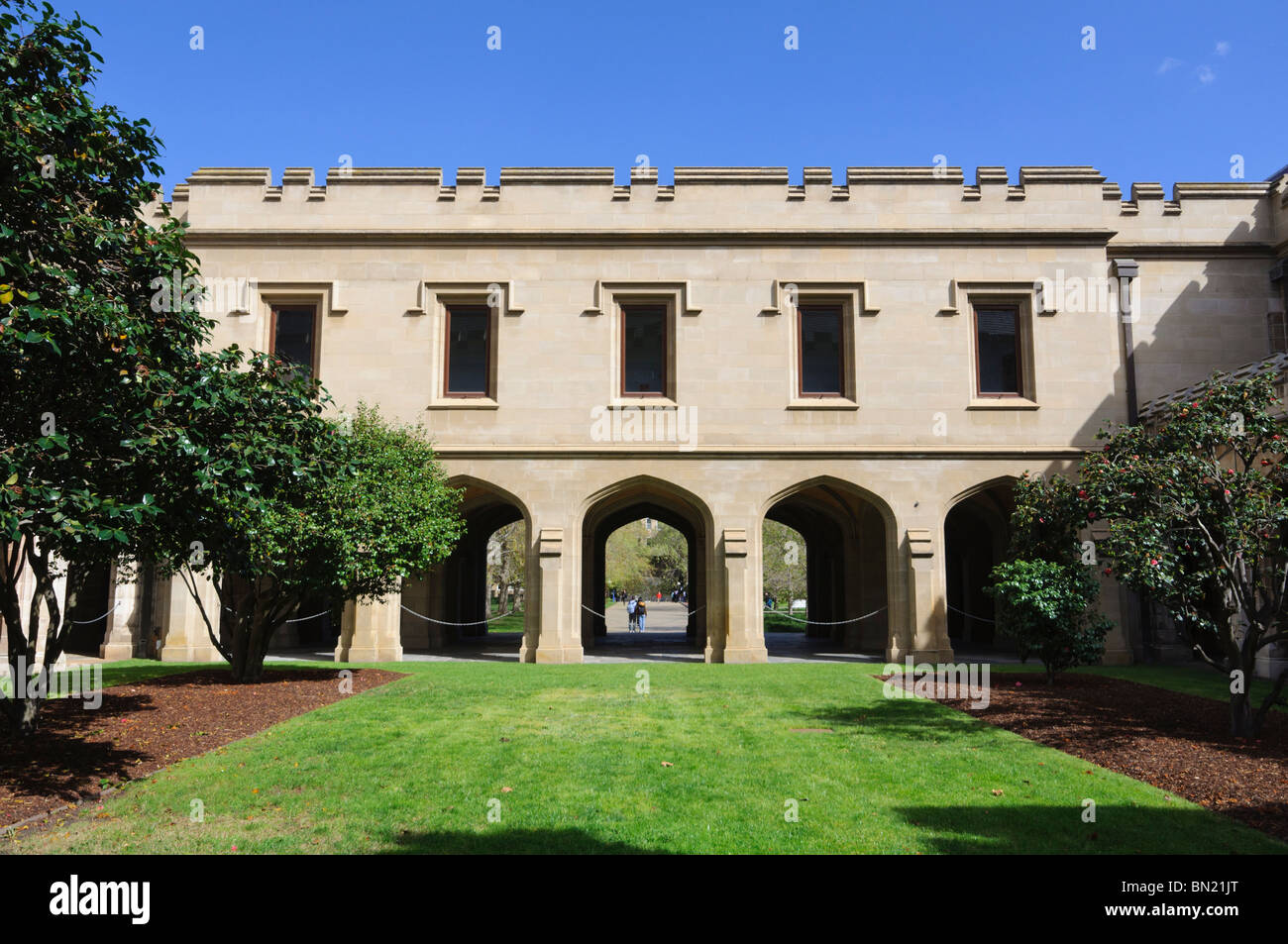 Jacobethan architecture: South wing of Melbourne University Old Quad Stock Photo