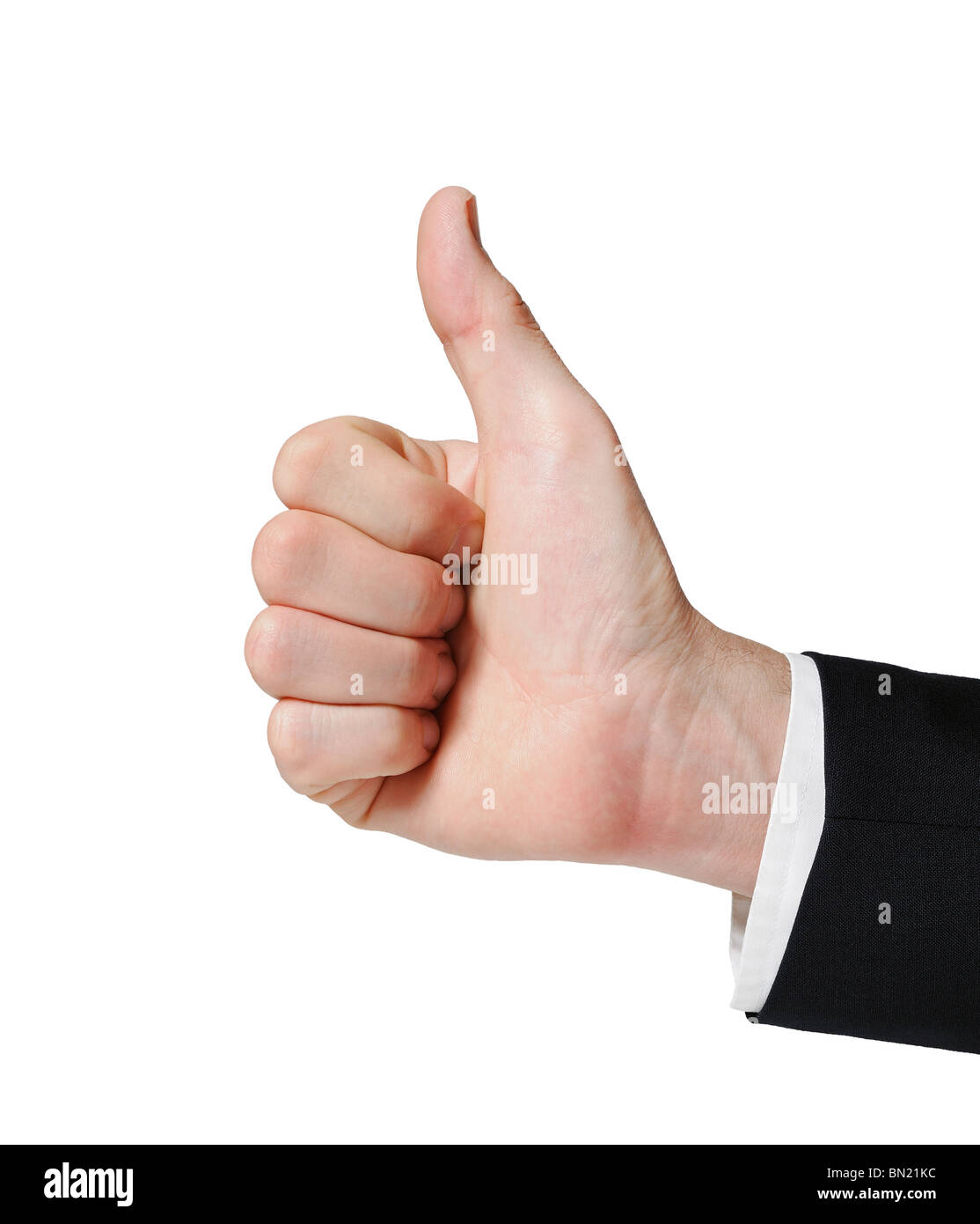 Thumbs Up from a Businessman Stock Photo
